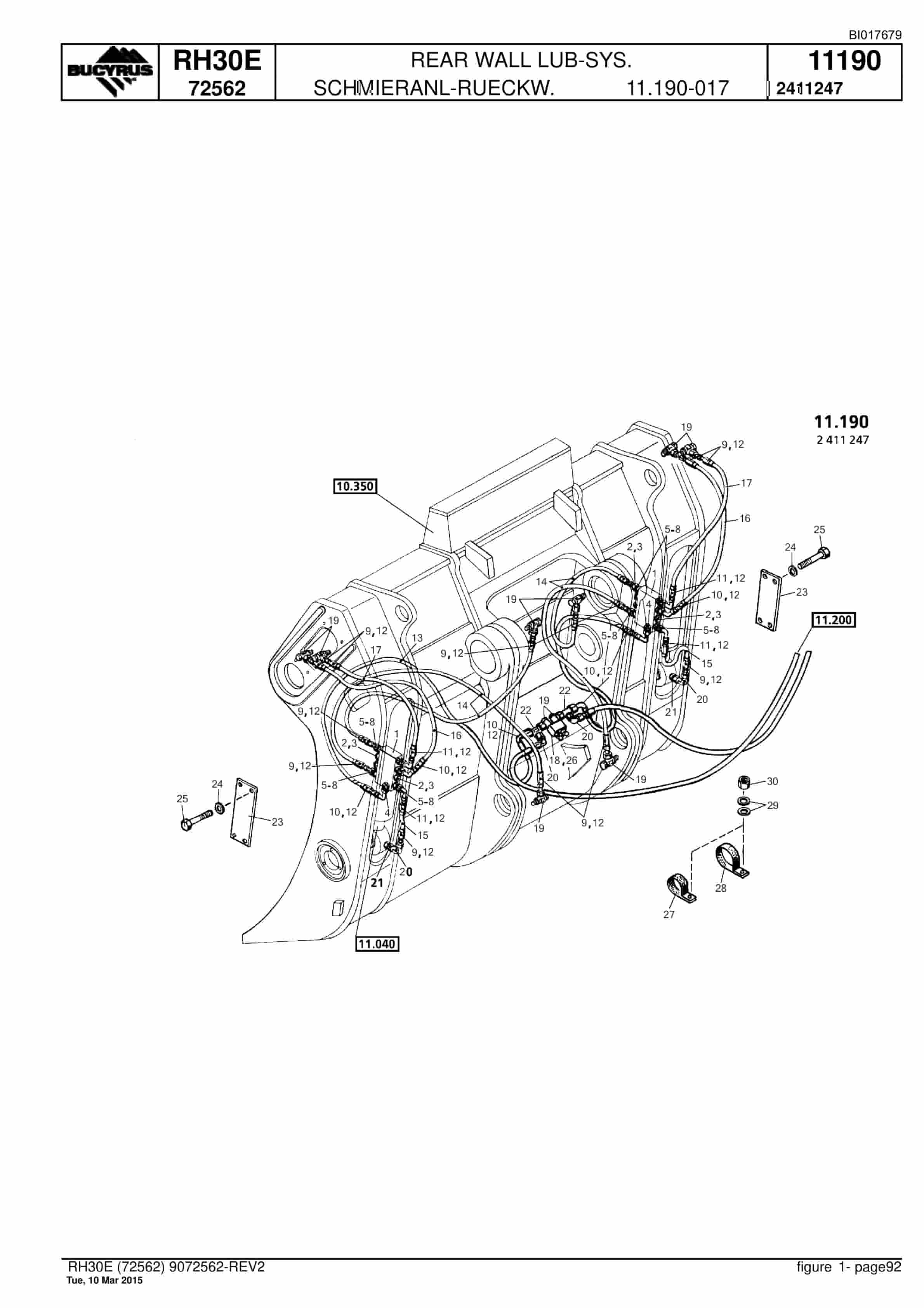 Caterpillar RH30E Hydraulic Shovel Spare Parts Manual BI017679-4