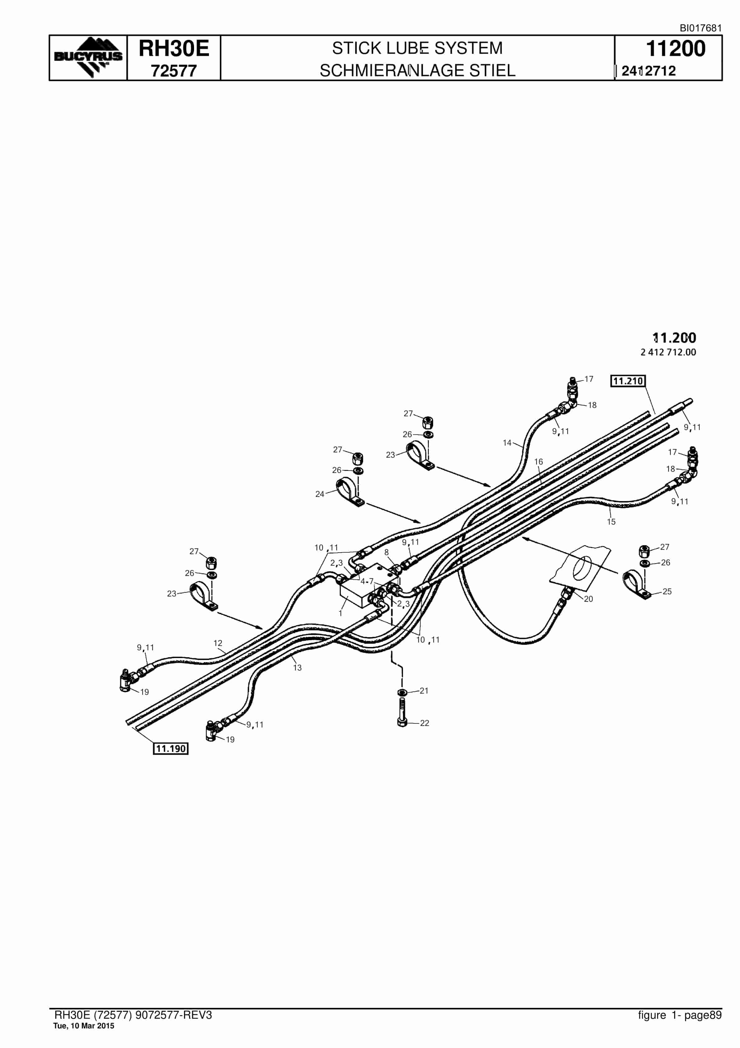 Caterpillar RH30E Hydraulic Shovel Spare Parts Manual BI017681-4