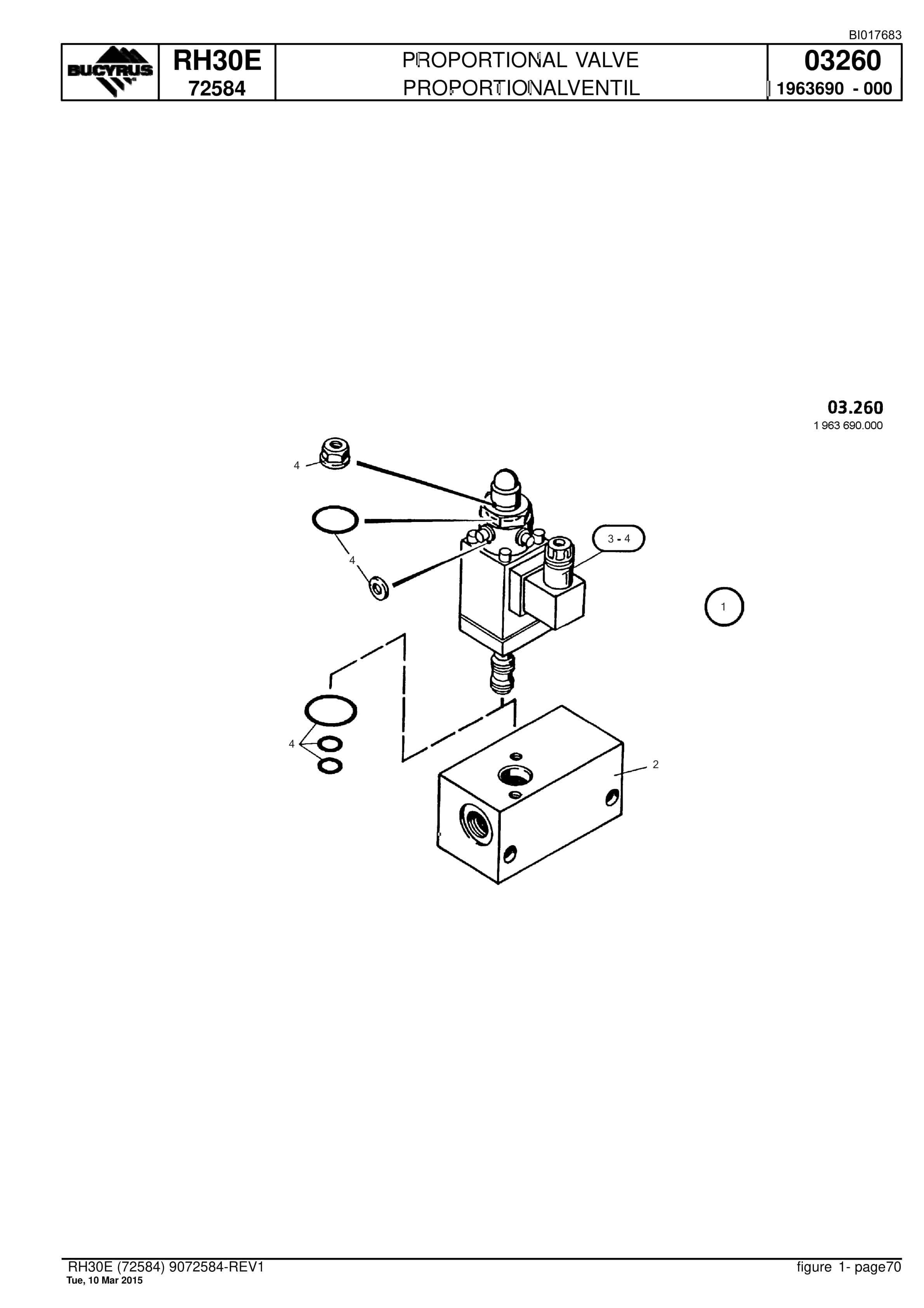 Caterpillar RH30E Hydraulic Shovel Spare Parts Manual BI017683-3