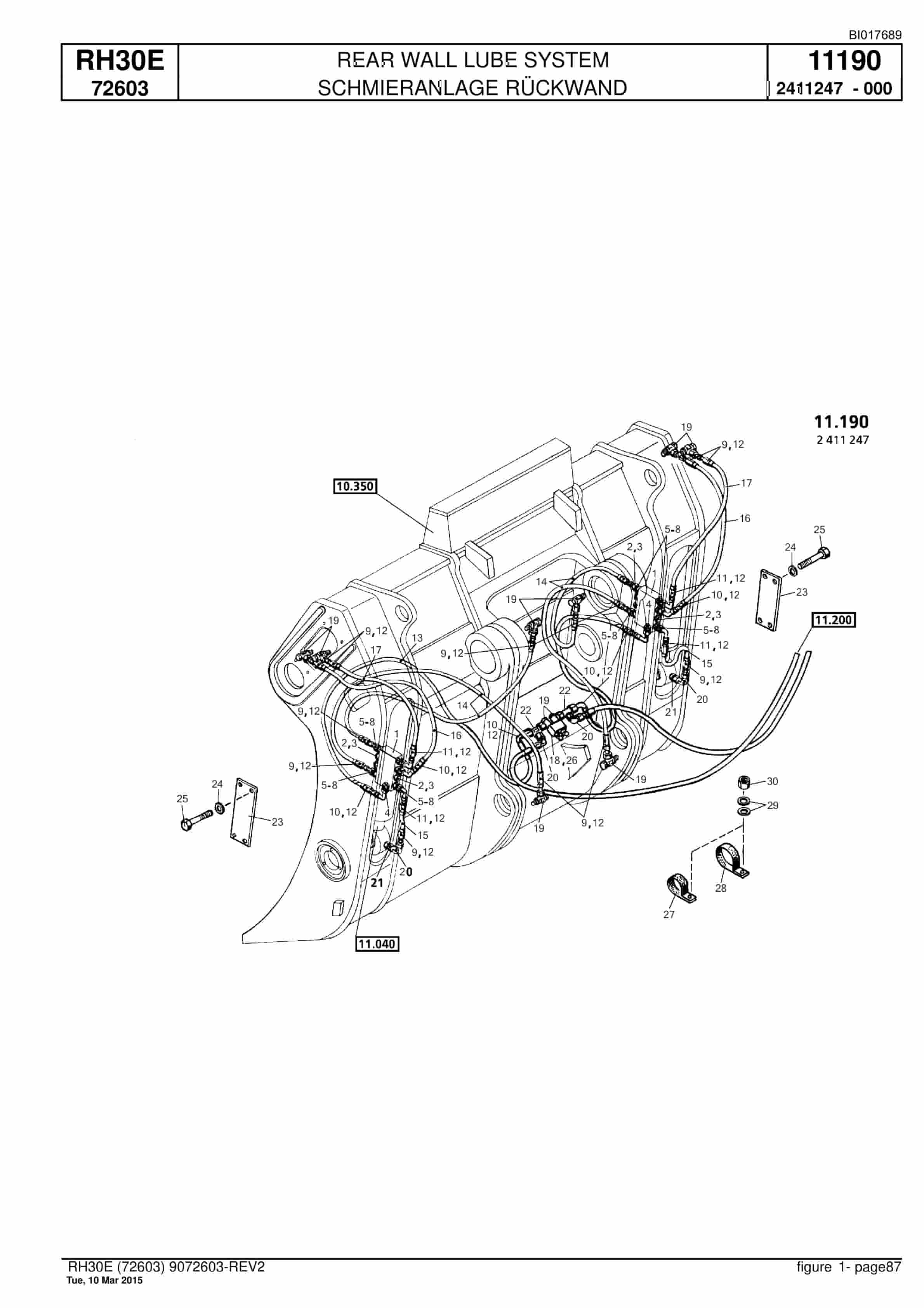 Caterpillar RH30E Hydraulic Shovel Spare Parts Manual BI017689-4