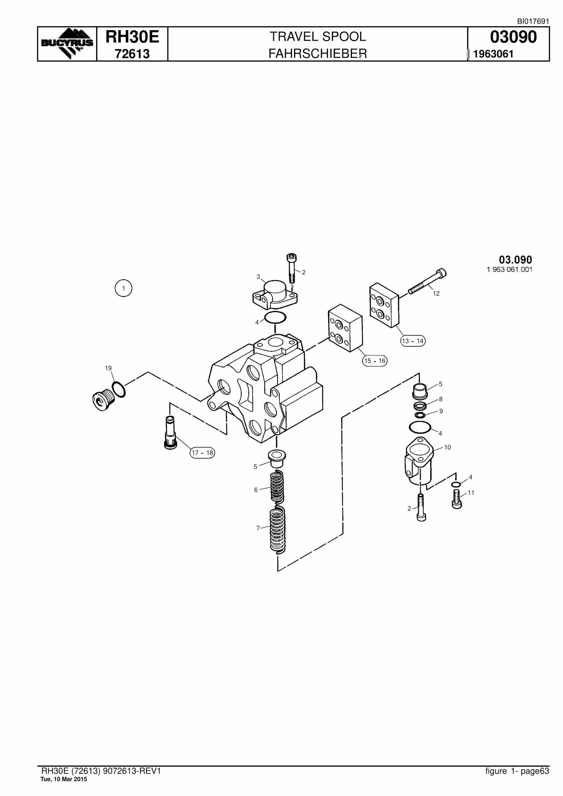 Caterpillar RH30E Hydraulic Shovel Spare Parts Manual BI017691-2
