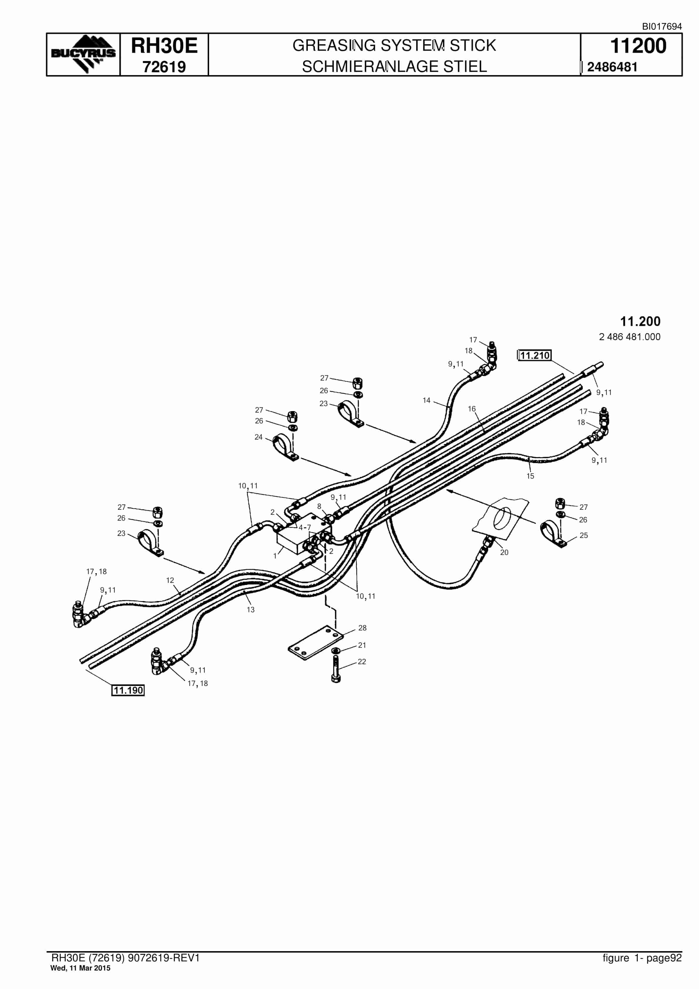 Caterpillar RH30E Hydraulic Shovel Spare Parts Manual BI017694-4