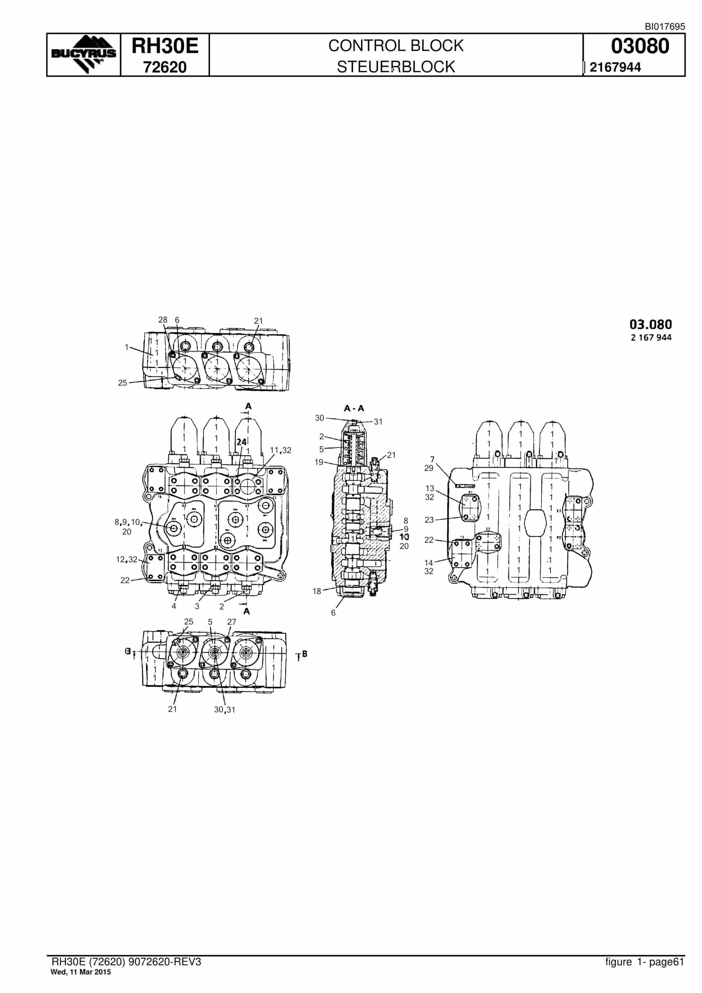 Caterpillar RH30E Hydraulic Shovel Spare Parts Manual BI017695-2