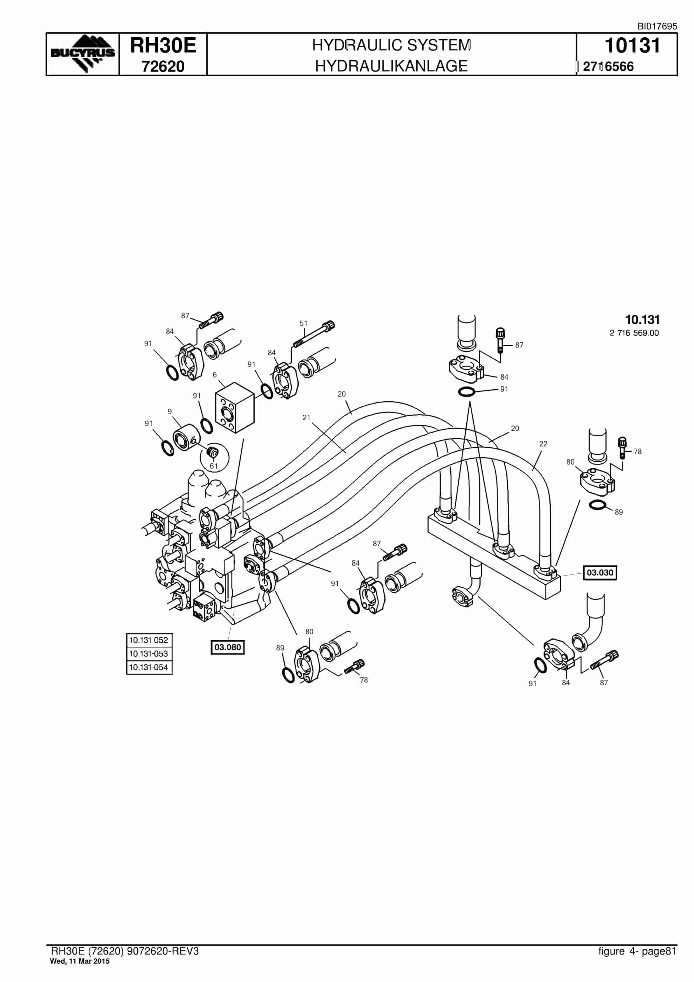 Caterpillar RH30E Hydraulic Shovel Spare Parts Manual BI017695-3