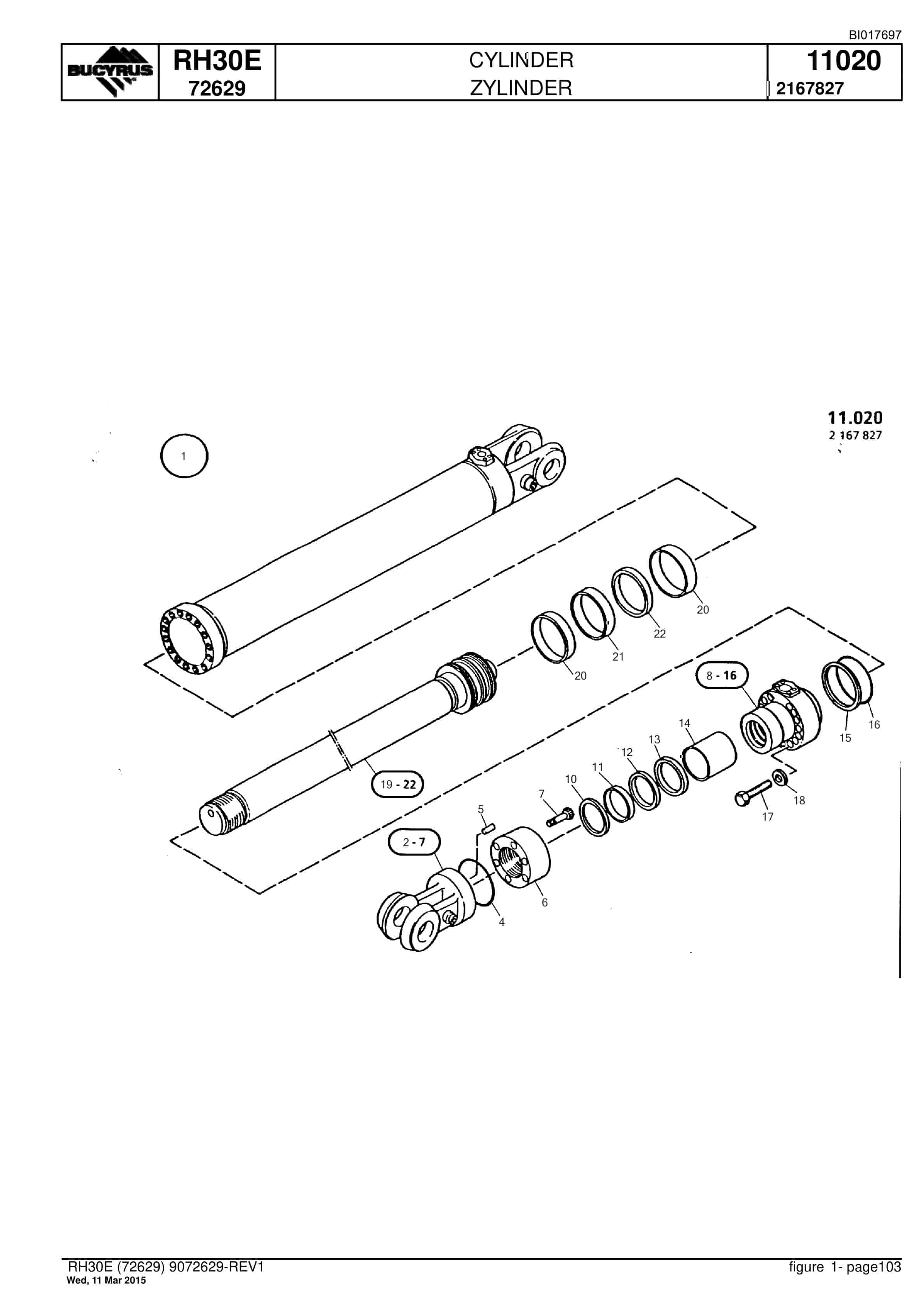 Caterpillar RH30E Hydraulic Shovel Spare Parts Manual BI017697-4