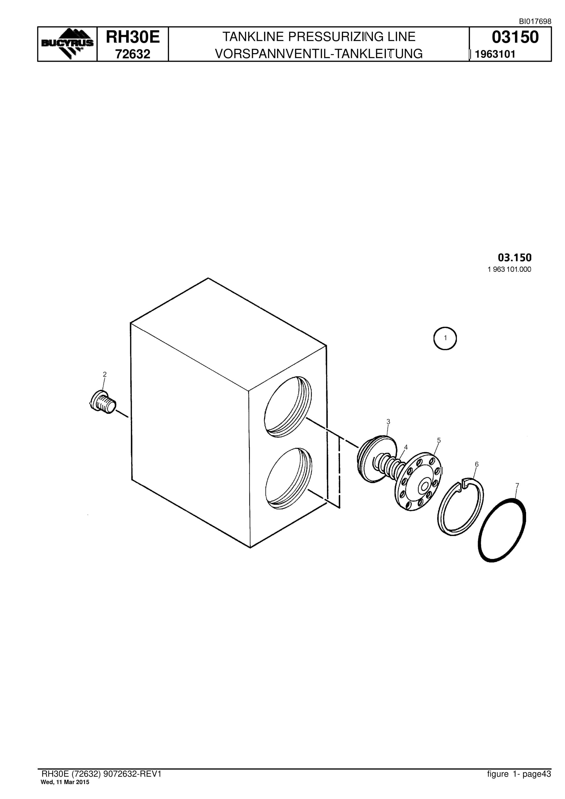 Caterpillar RH30E Hydraulic Shovel Spare Parts Manual BI017698-2