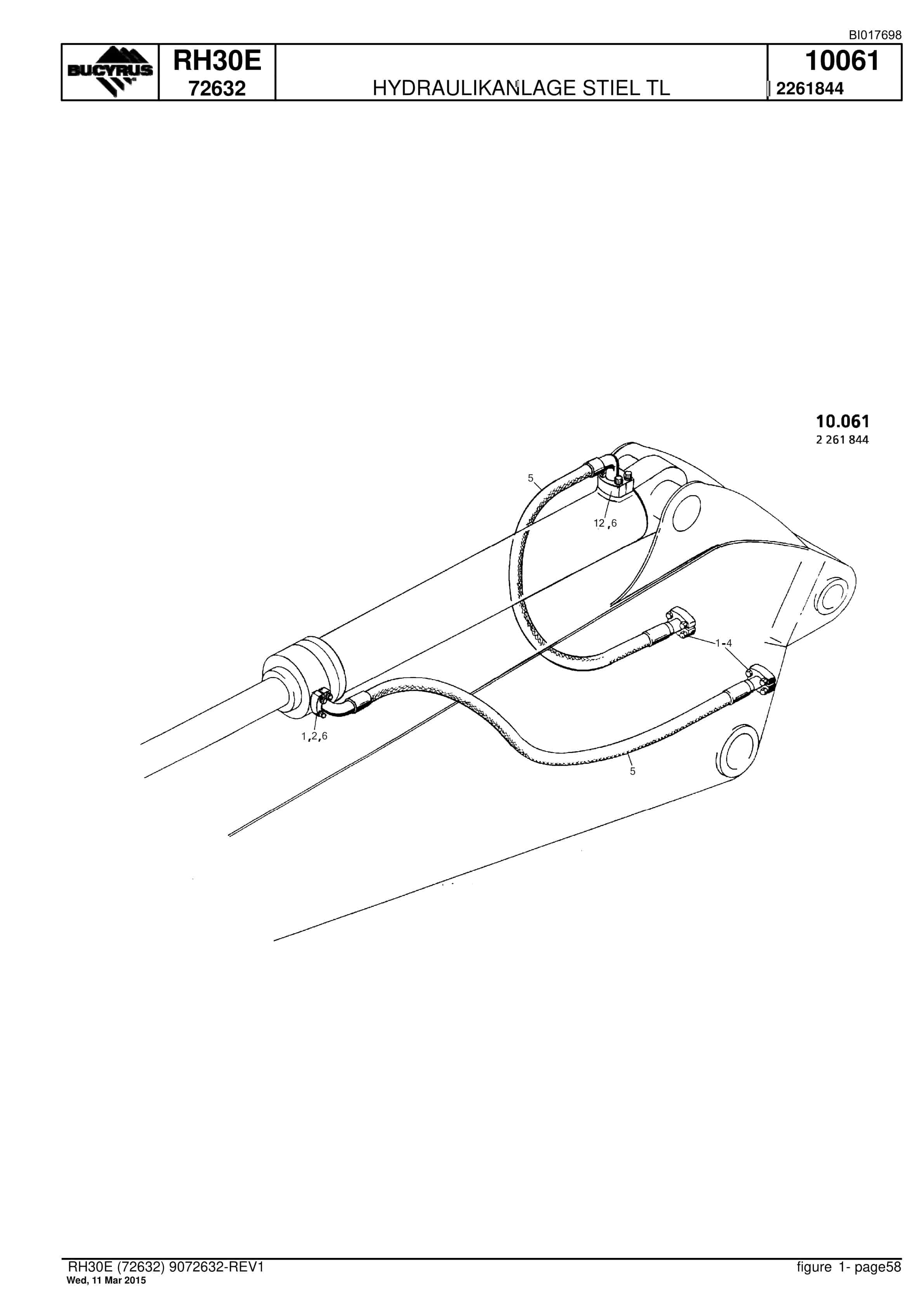 Caterpillar RH30E Hydraulic Shovel Spare Parts Manual BI017698-3