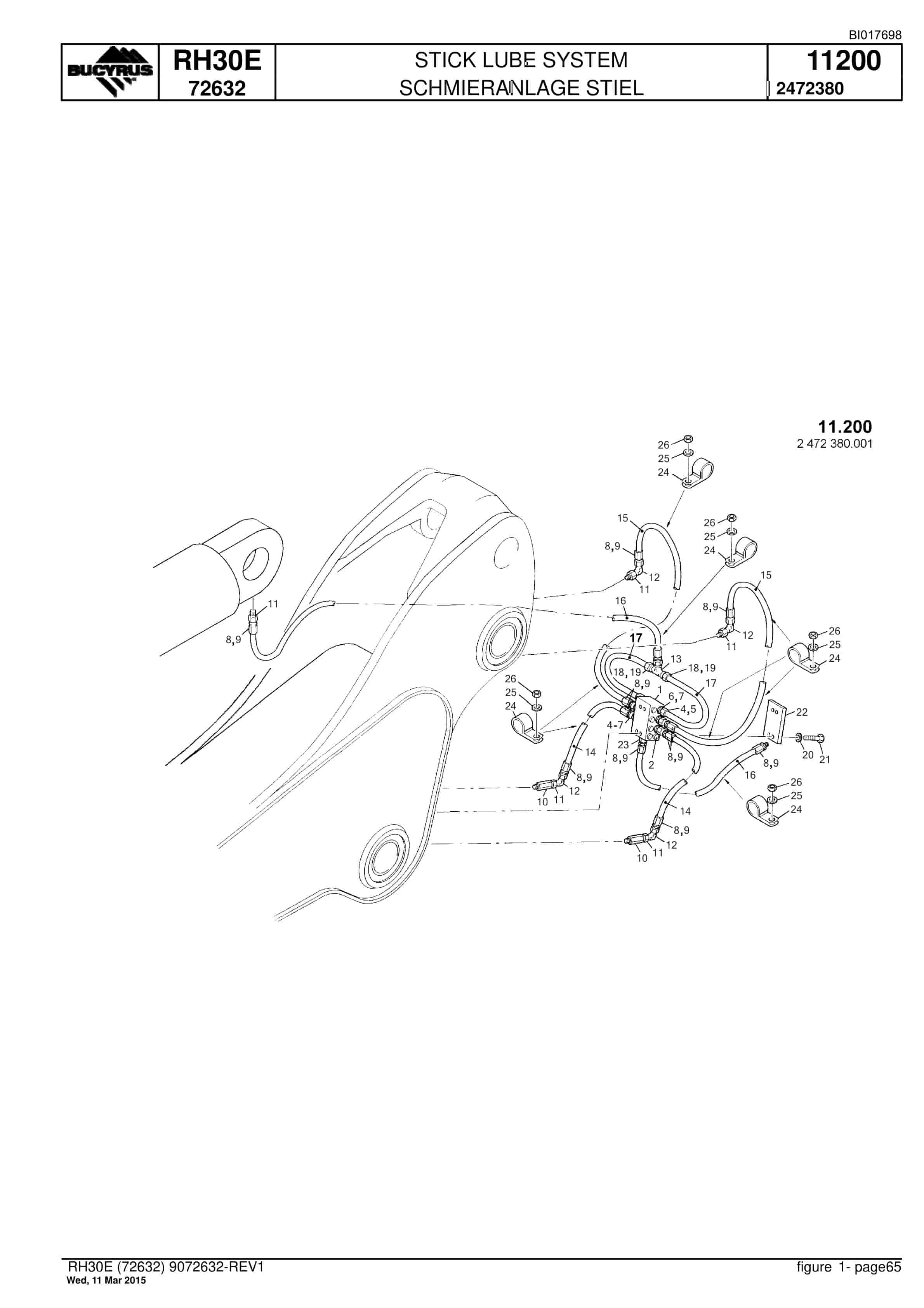 Caterpillar RH30E Hydraulic Shovel Spare Parts Manual BI017698-4
