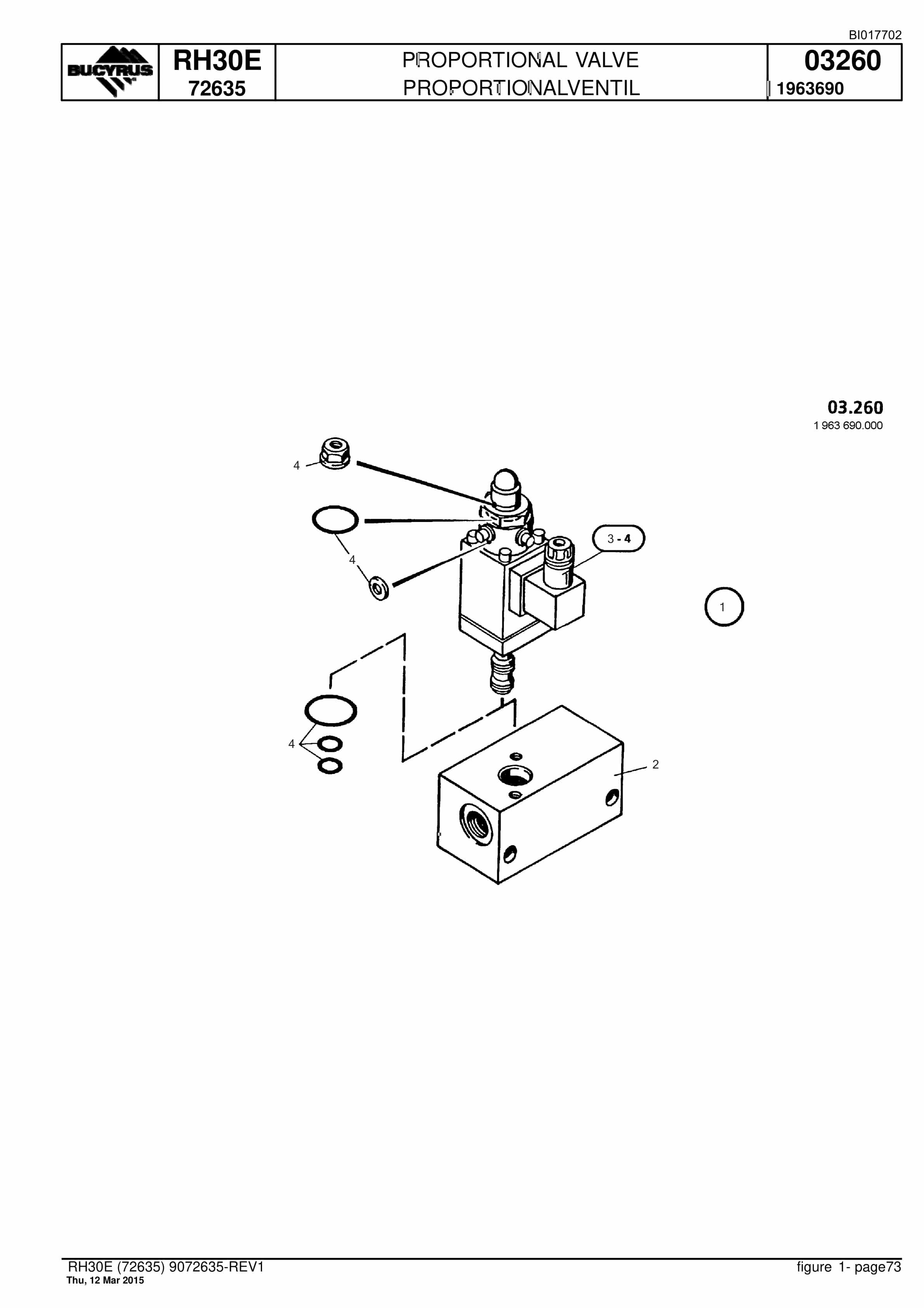 Caterpillar RH30E Hydraulic Shovel Spare Parts Manual BI017702-3