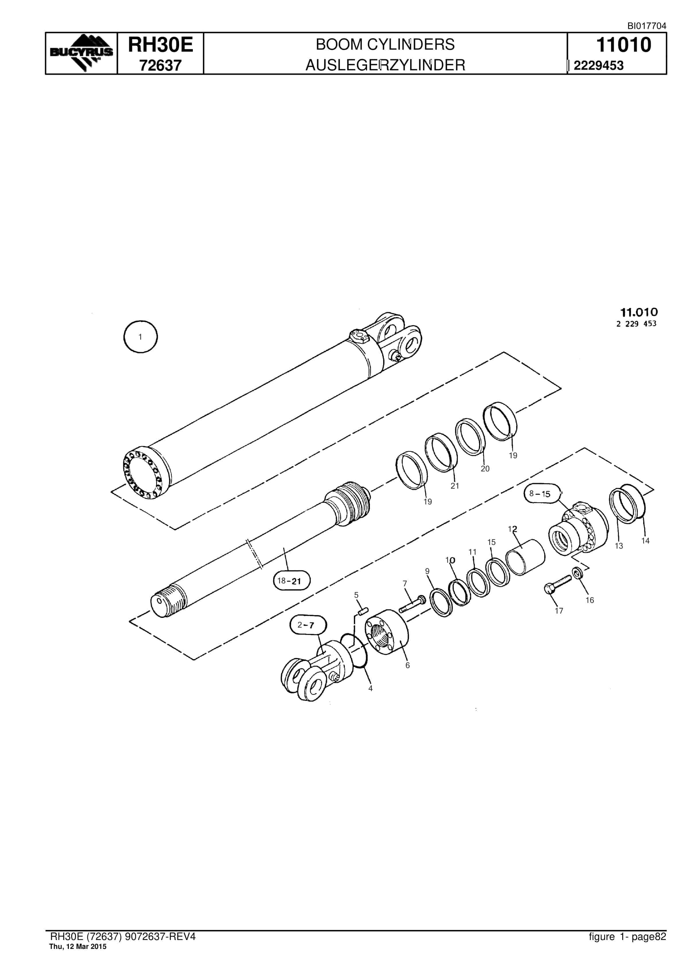 Caterpillar RH30E Hydraulic Shovel Spare Parts Manual BI017704-3