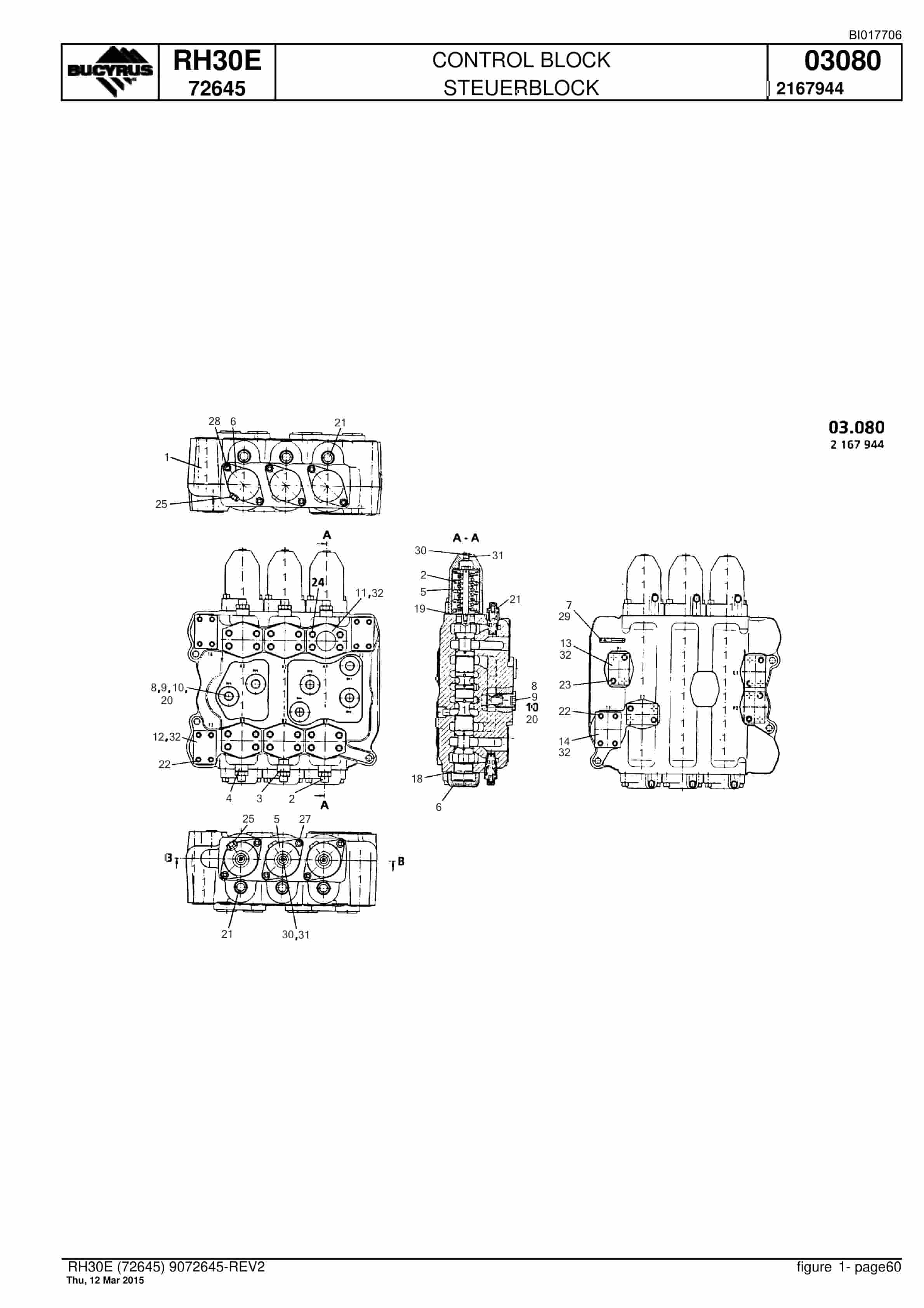 Caterpillar RH30E Hydraulic Shovel Spare Parts Manual BI017706-2