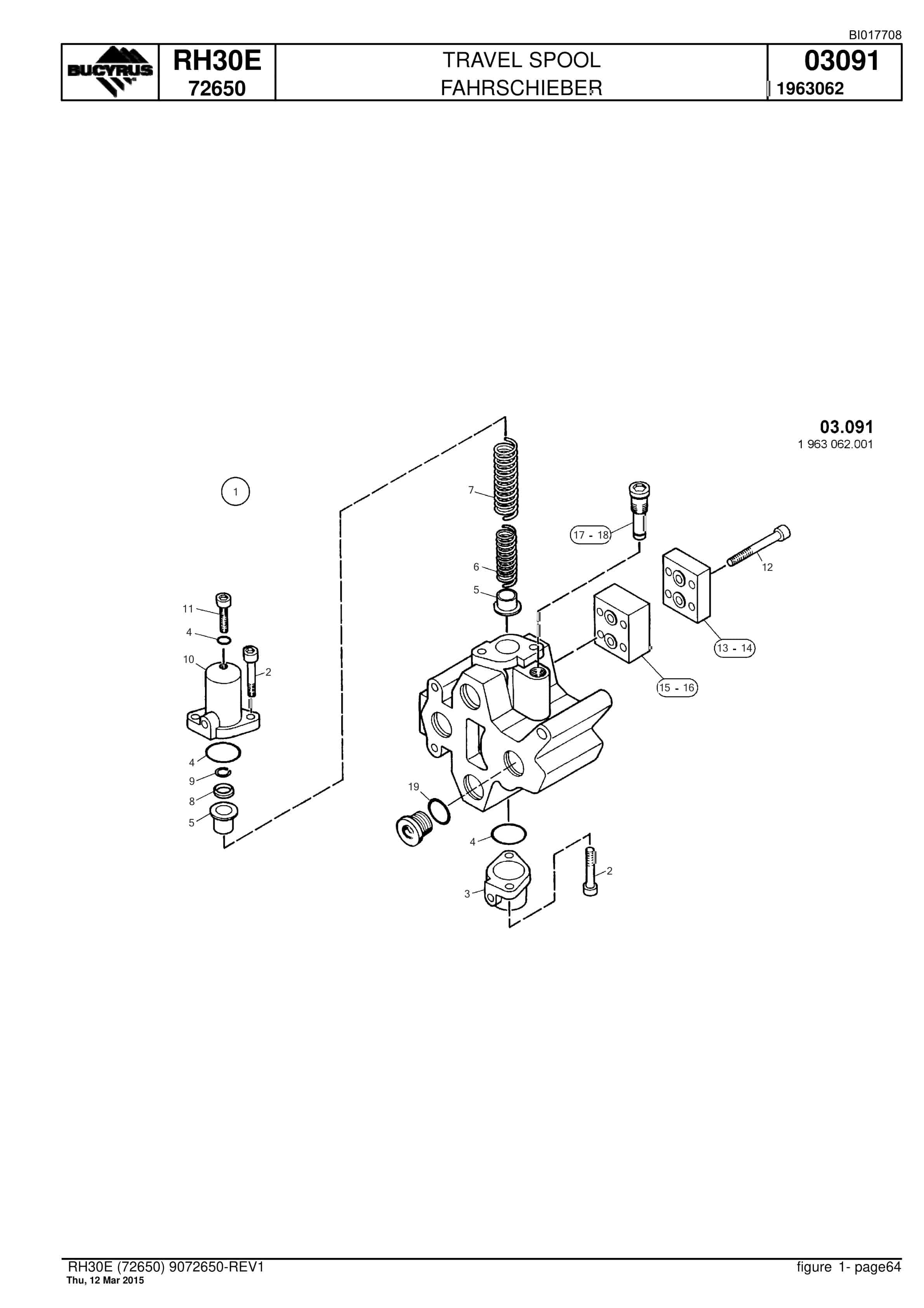 Caterpillar RH30E Hydraulic Shovel Spare Parts Manual BI017708-2