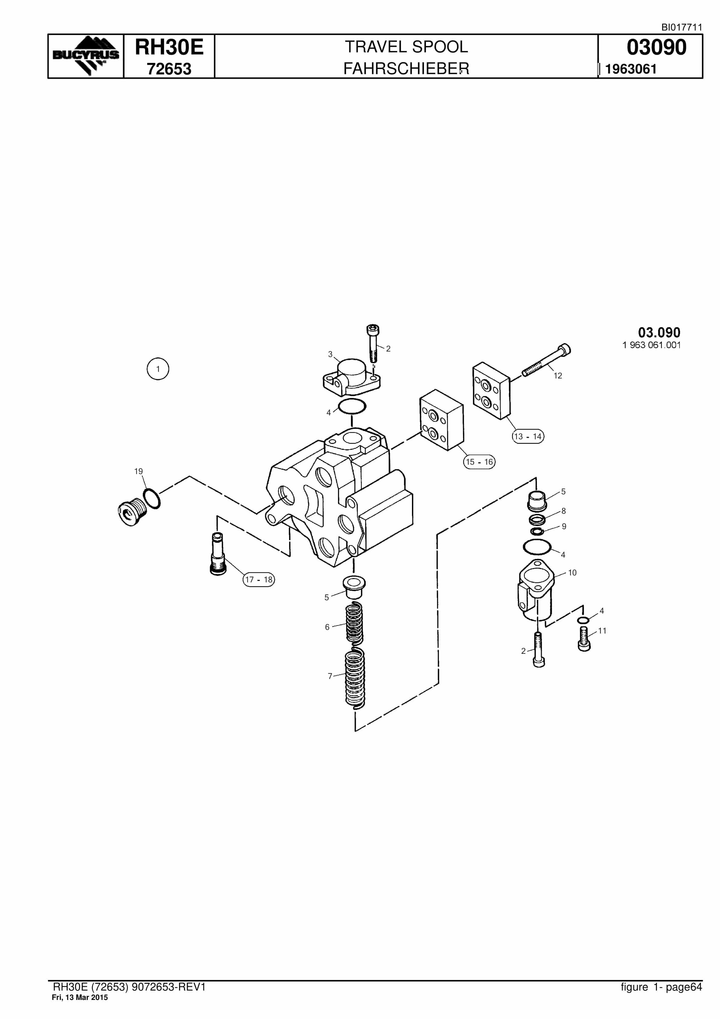 Caterpillar RH30E Hydraulic Shovel Spare Parts Manual BI017711-2