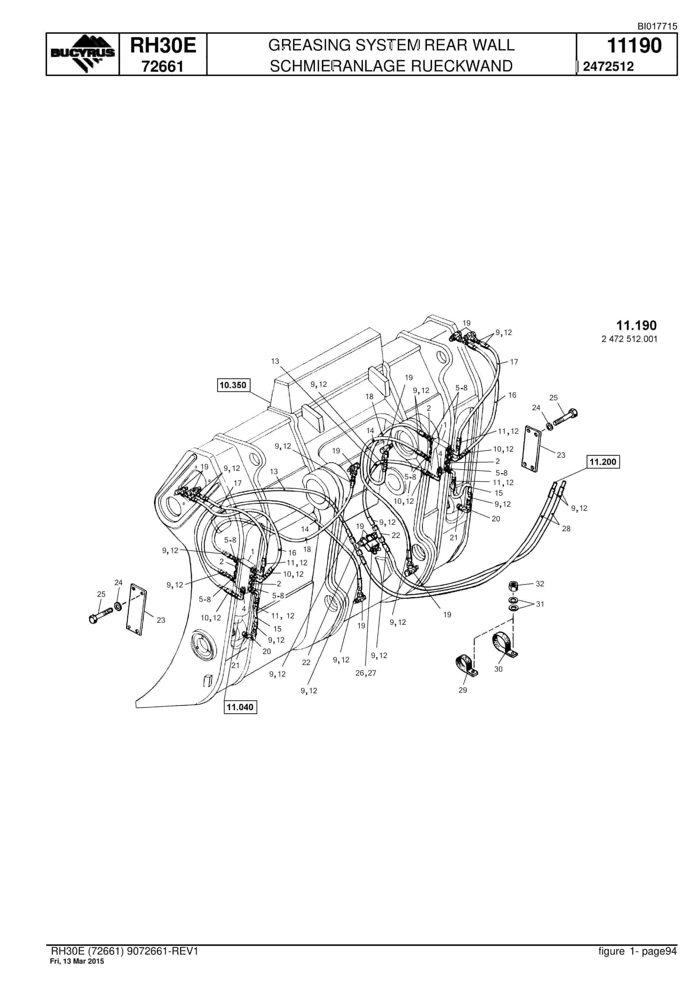 Caterpillar RH30E Hydraulic Shovel Spare Parts Manual BI017715-4