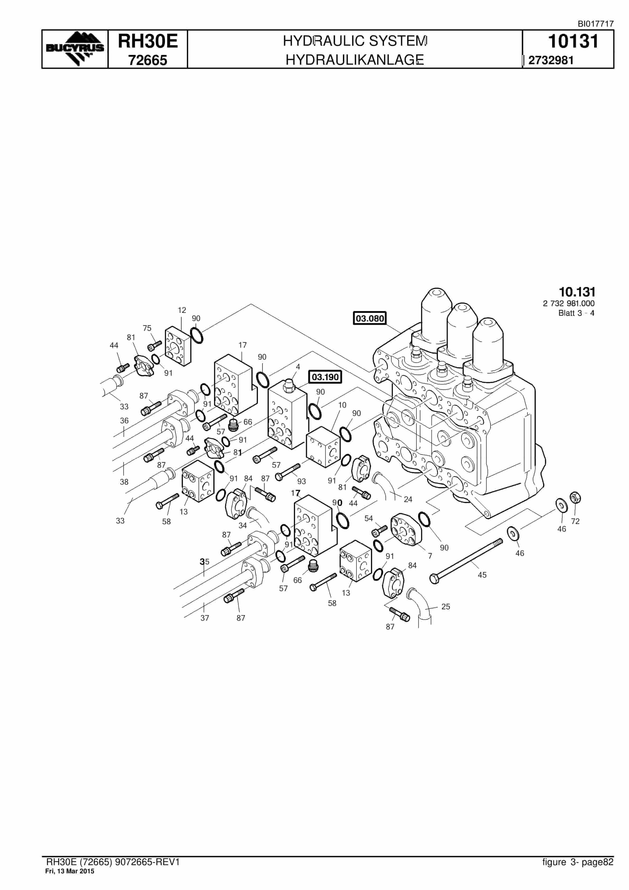 Caterpillar RH30E Hydraulic Shovel Spare Parts Manual BI017717-3
