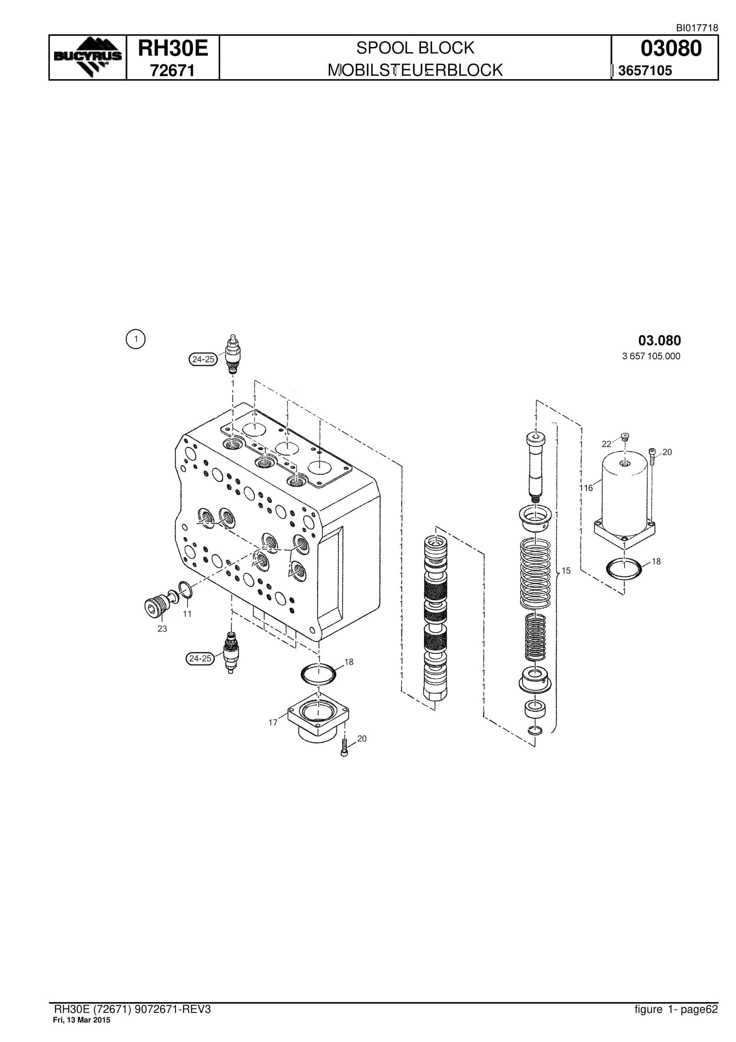 Caterpillar RH30E Hydraulic Shovel Spare Parts Manual BI017718-2