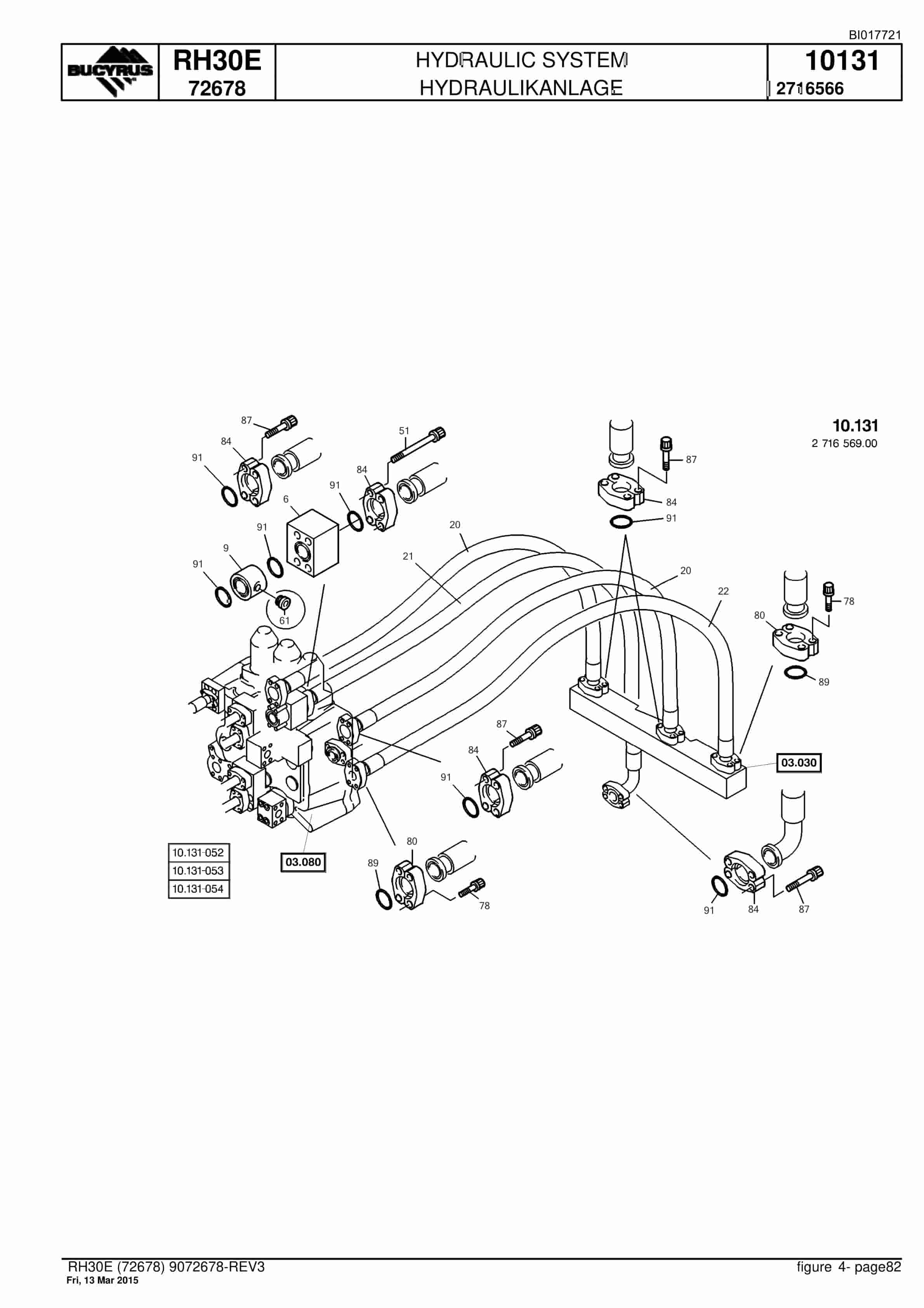 Caterpillar RH30E Hydraulic Shovel Spare Parts Manual BI017721-3