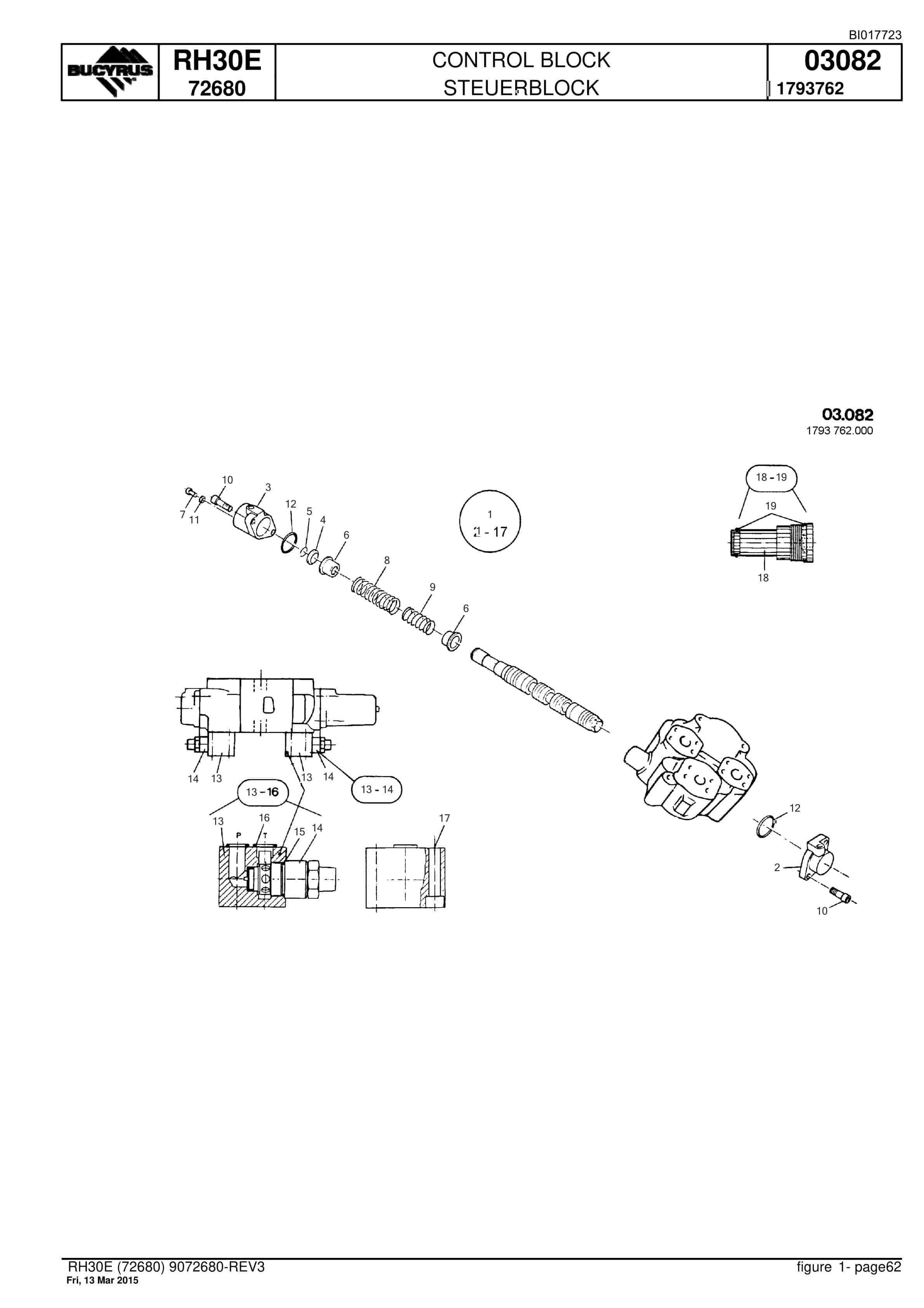 Caterpillar RH30E Hydraulic Shovel Spare Parts Manual BI017723-2