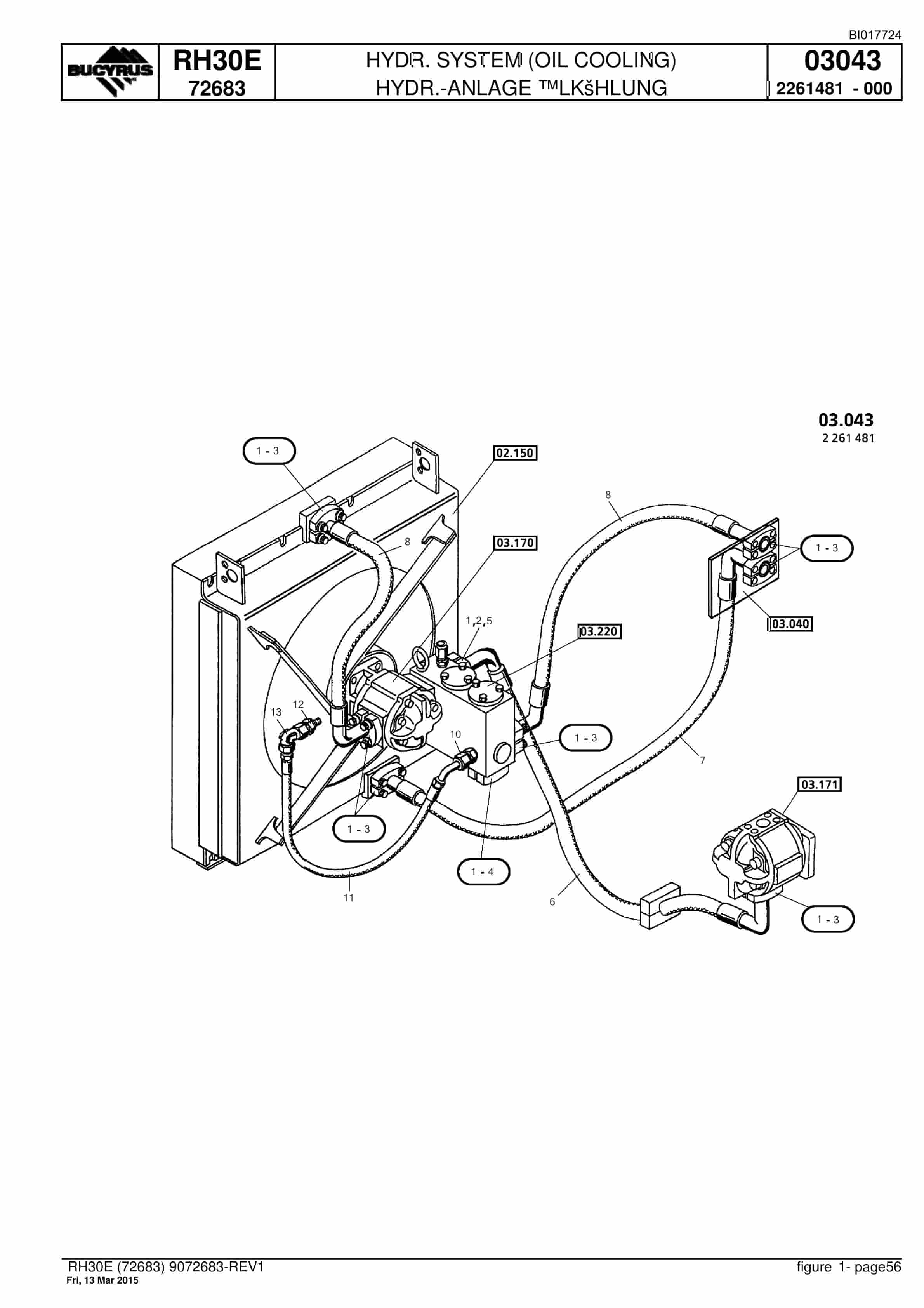 Caterpillar RH30E Hydraulic Shovel Spare Parts Manual BI017724-2