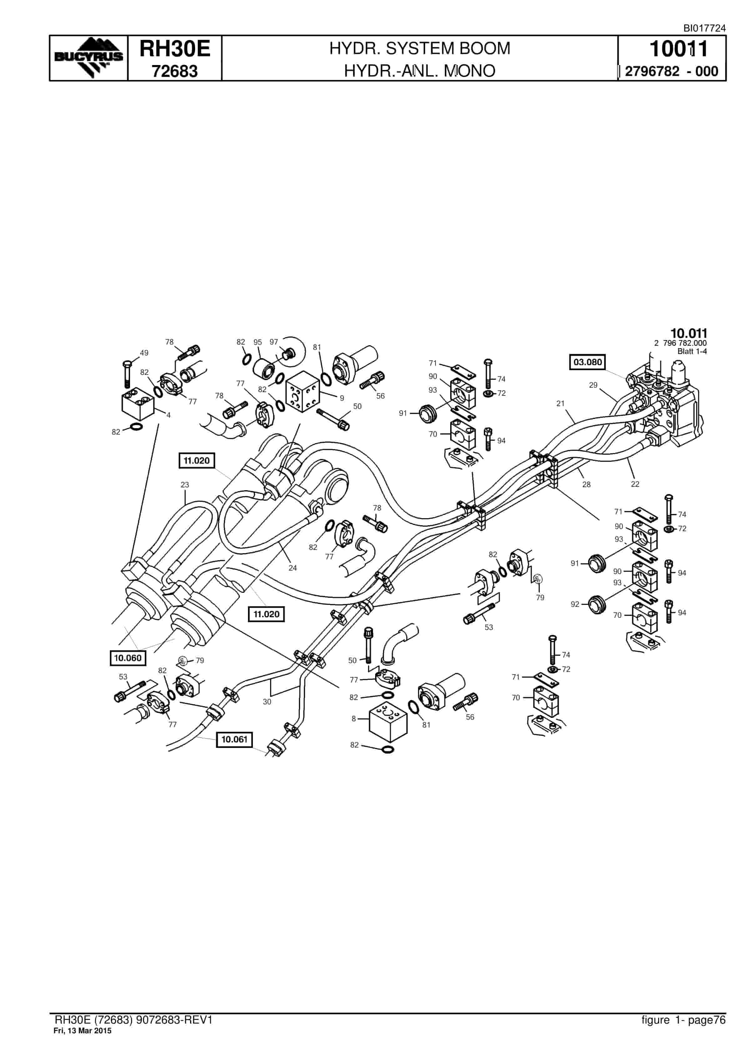 Caterpillar RH30E Hydraulic Shovel Spare Parts Manual BI017724-3