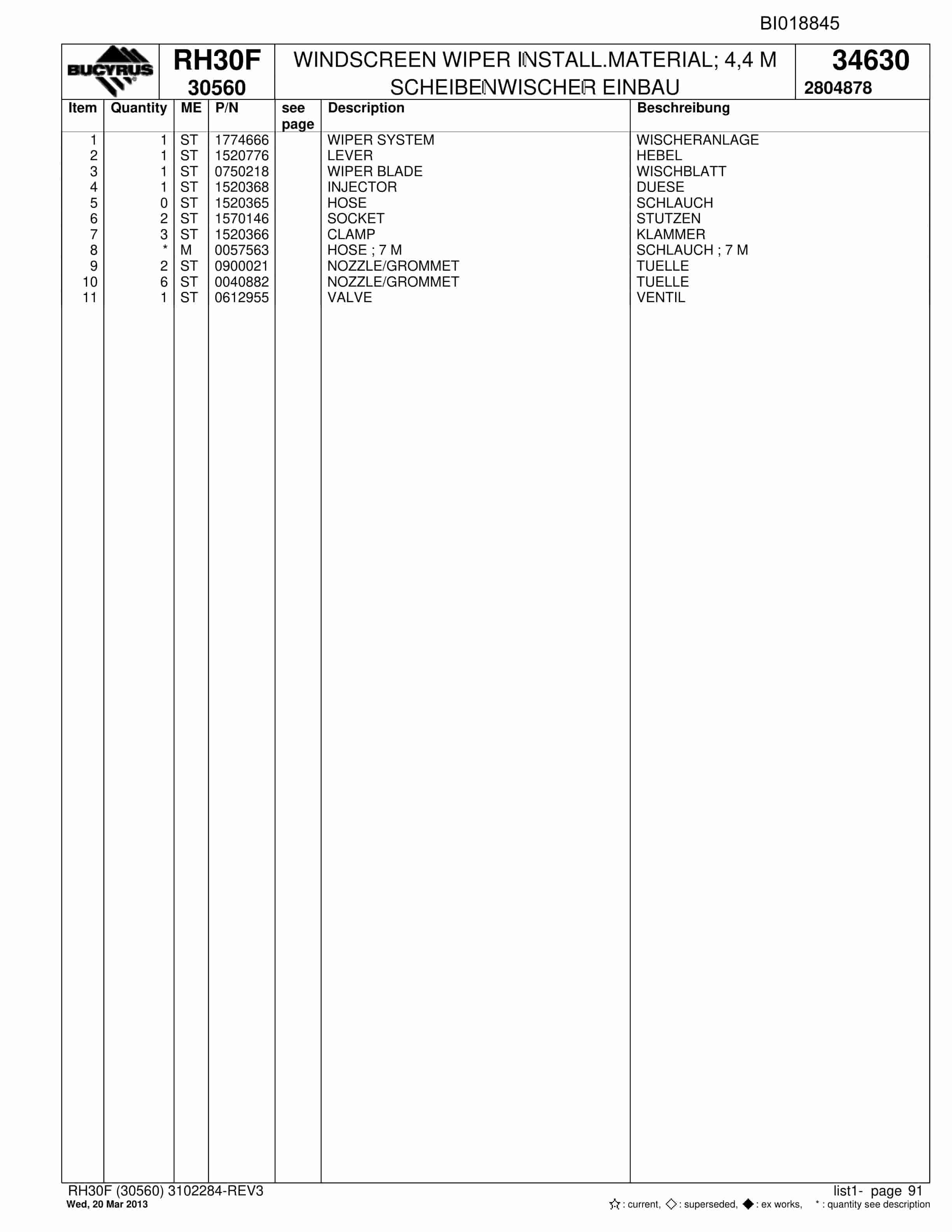 Caterpillar RH30F Hydraulic Excavator Parts Manual BI018845-5