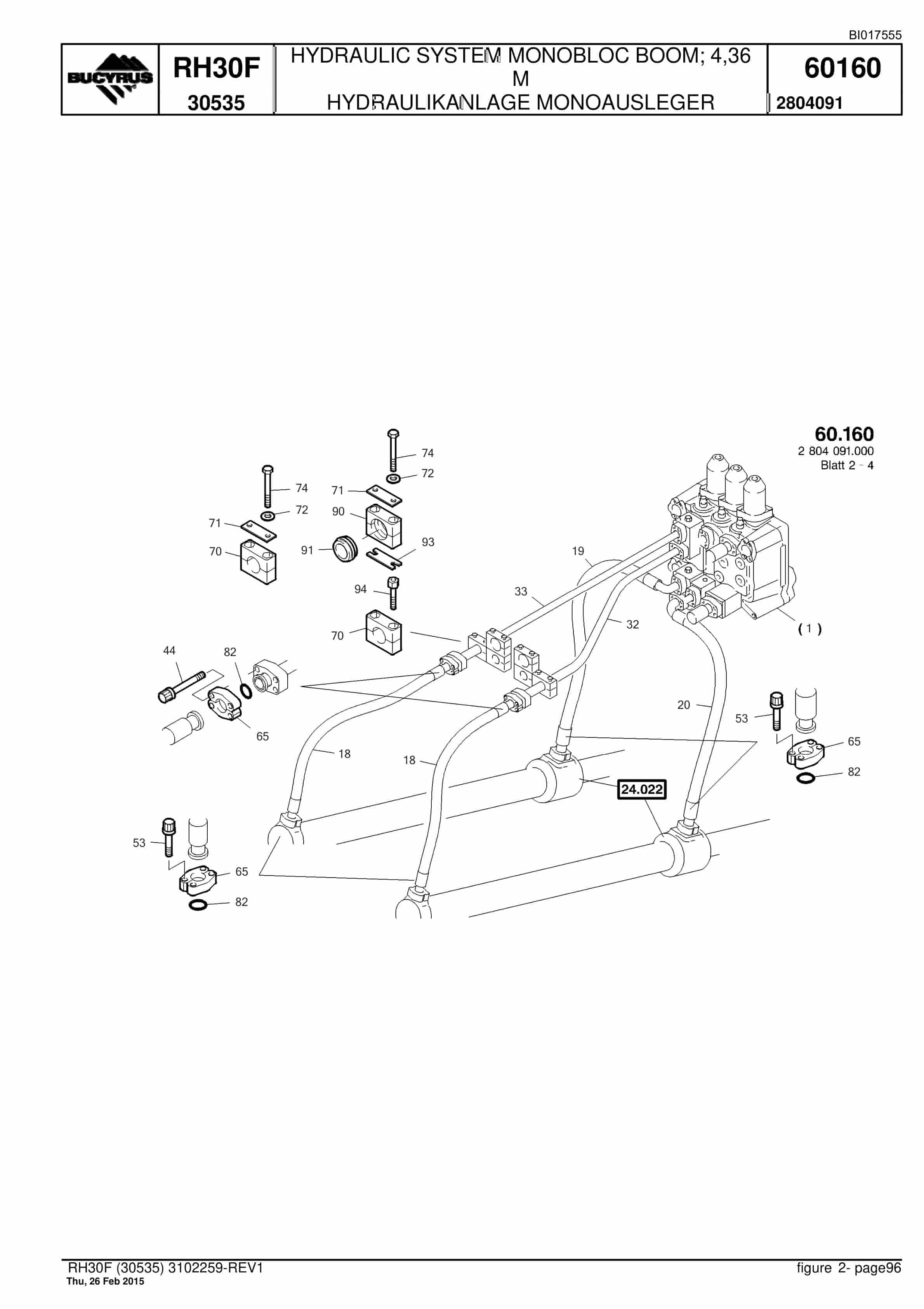 Caterpillar RH30F Hydraulic Shovel Spare Parts Manual BI017555-4
