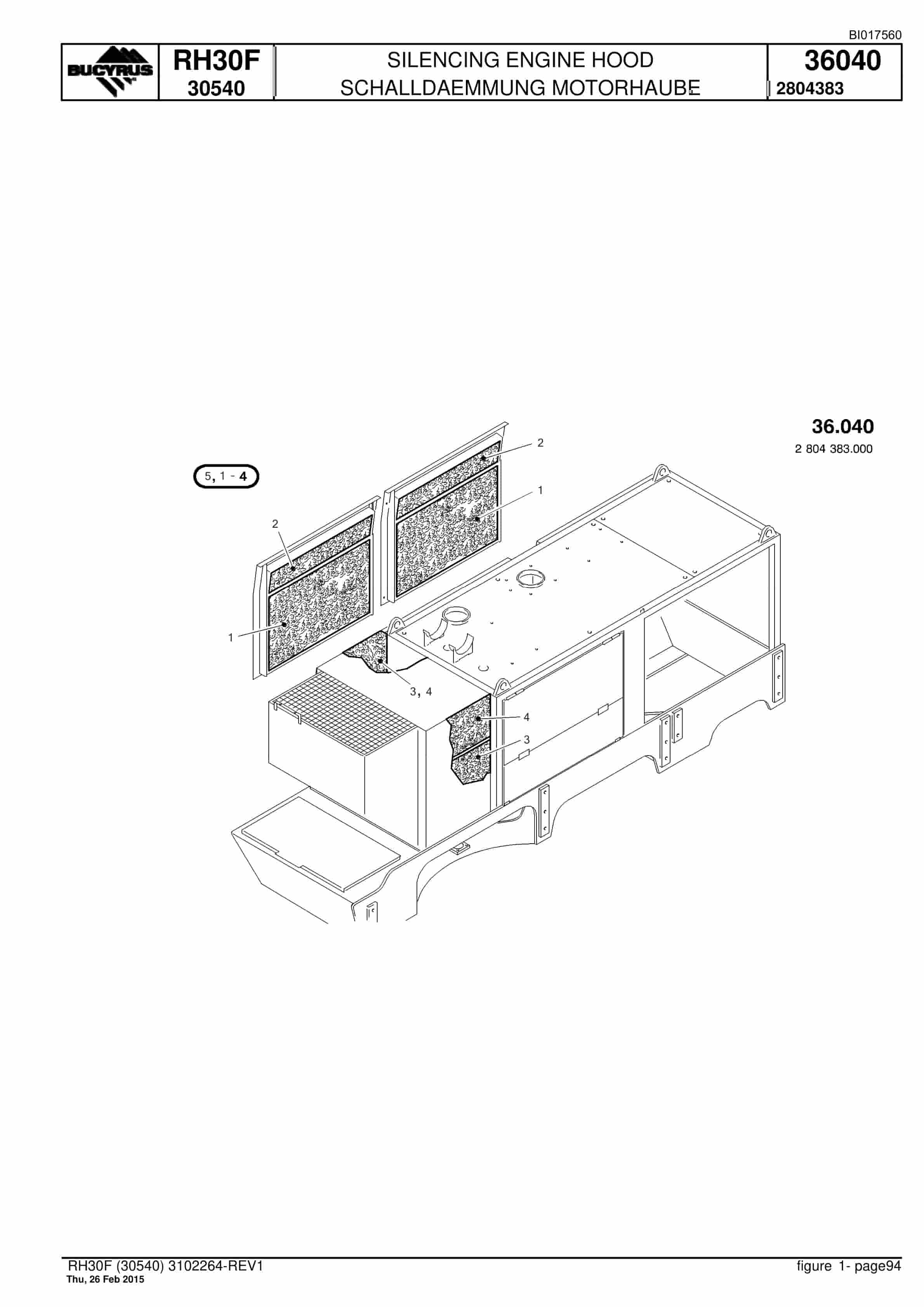 Caterpillar RH30F Hydraulic Shovel Spare Parts Manual BI017560-3