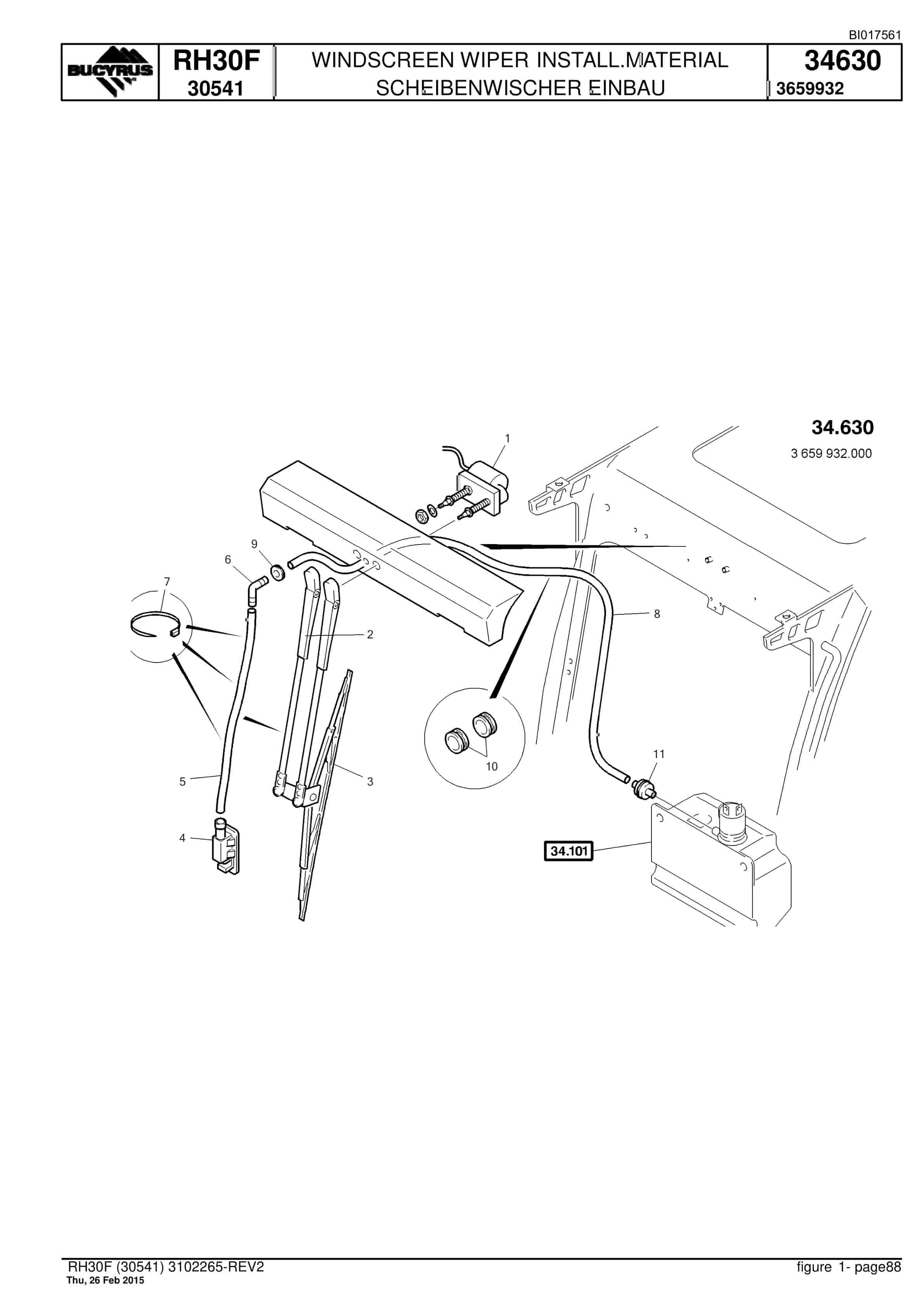 Caterpillar RH30F Hydraulic Shovel Spare Parts Manual BI017561-3