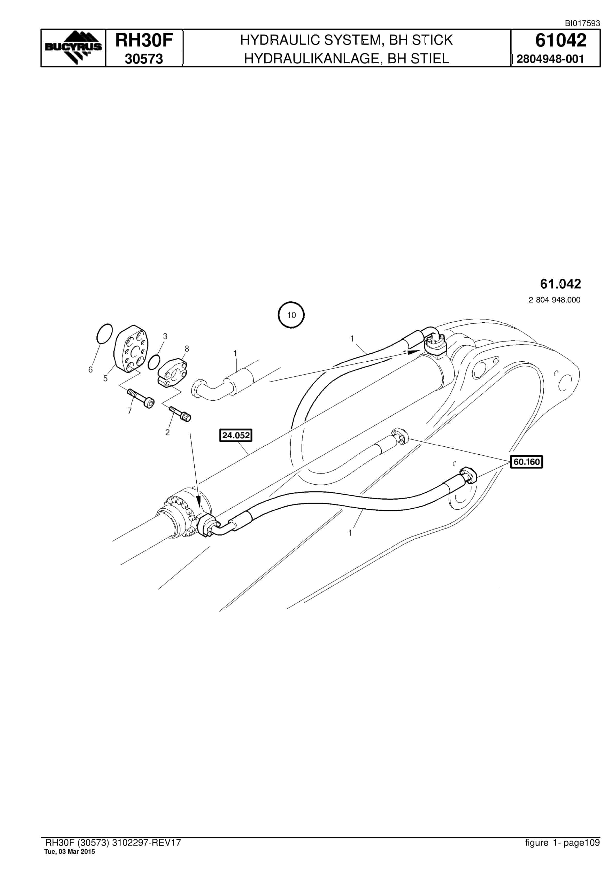 Caterpillar RH30F Hydraulic Shovel Spare Parts Manual BI017593-4
