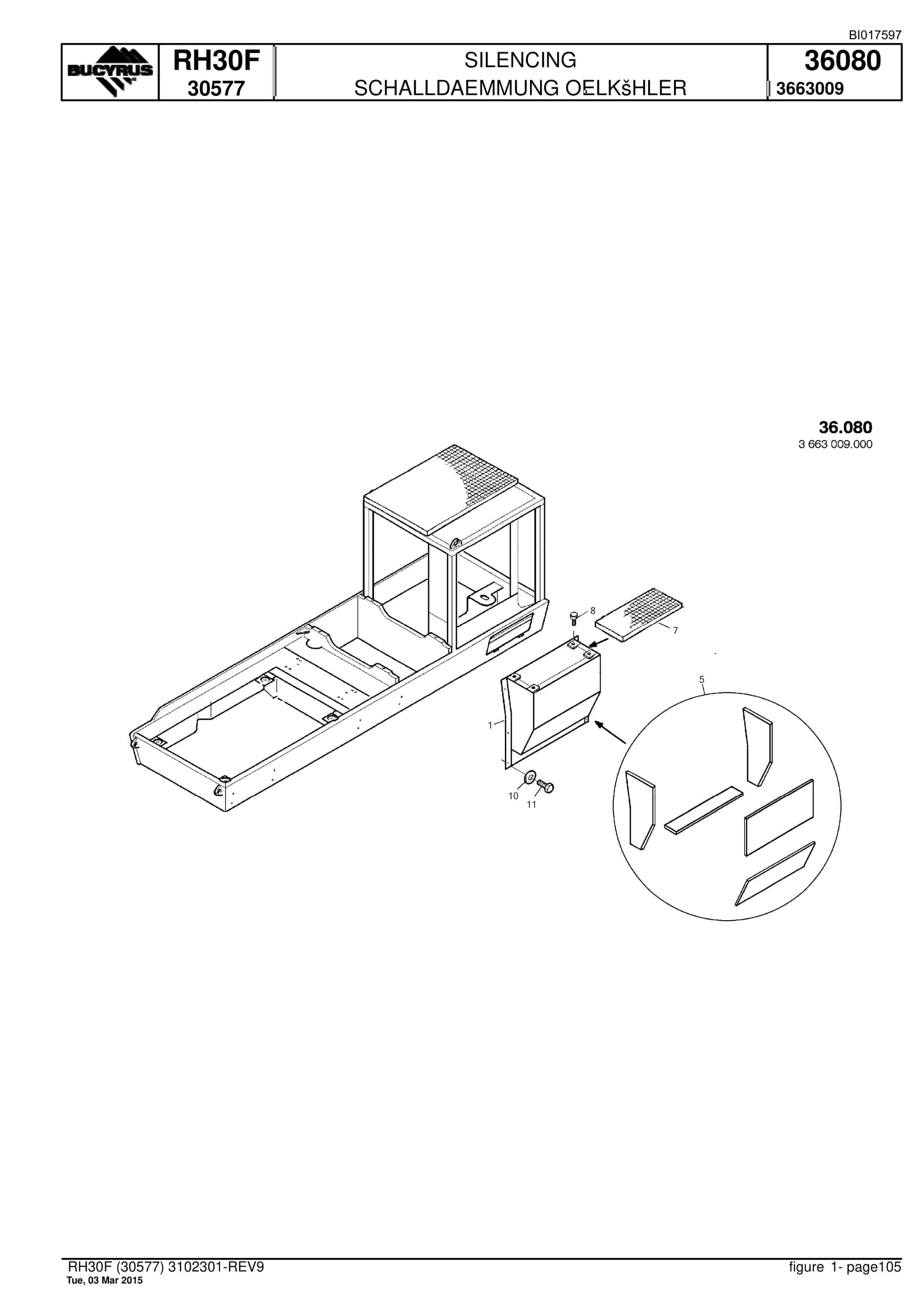 Caterpillar RH30F Hydraulic Shovel Spare Parts Manual BI017597-3