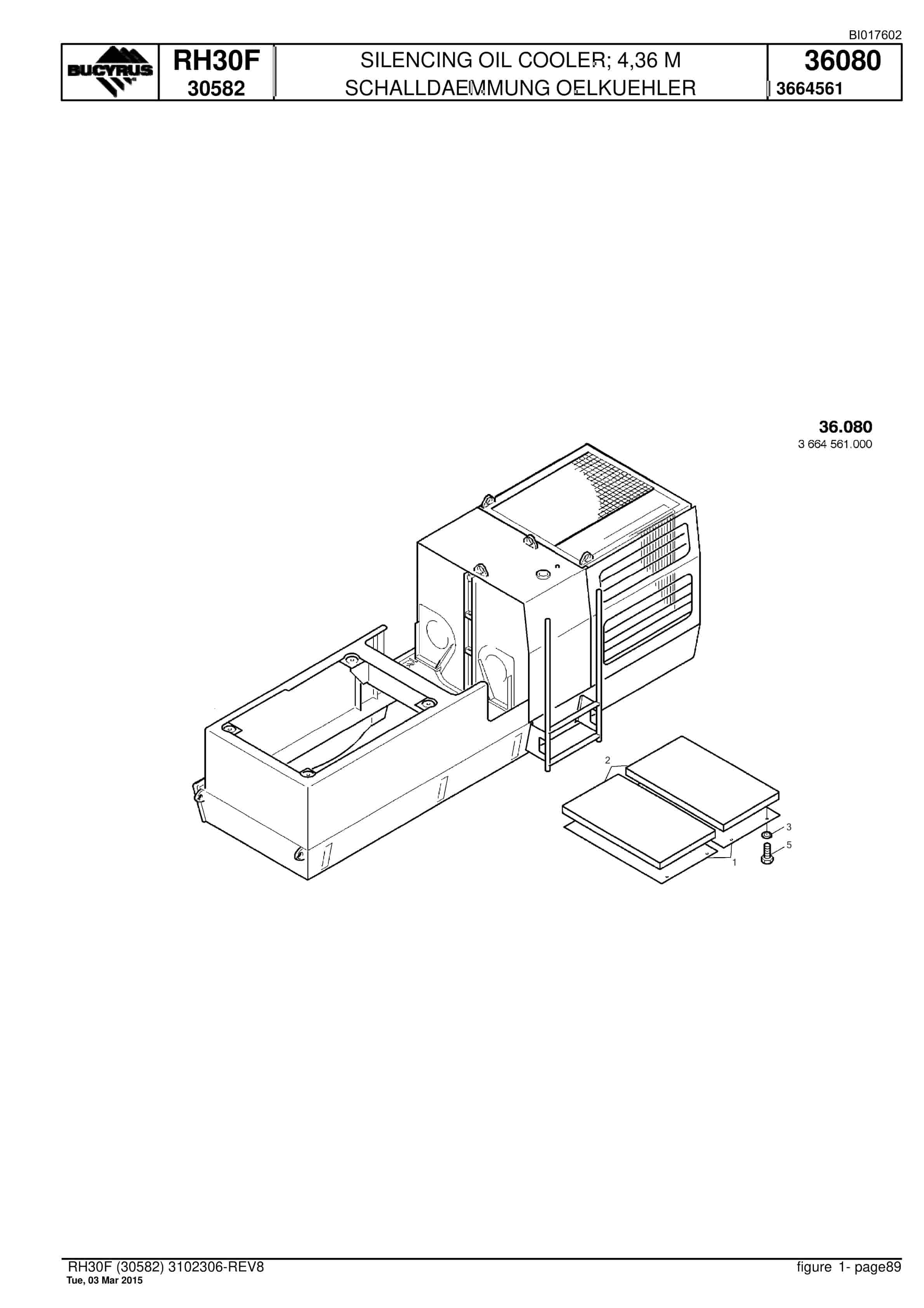 Caterpillar RH30F Hydraulic Shovel Spare Parts Manual BI017602-3