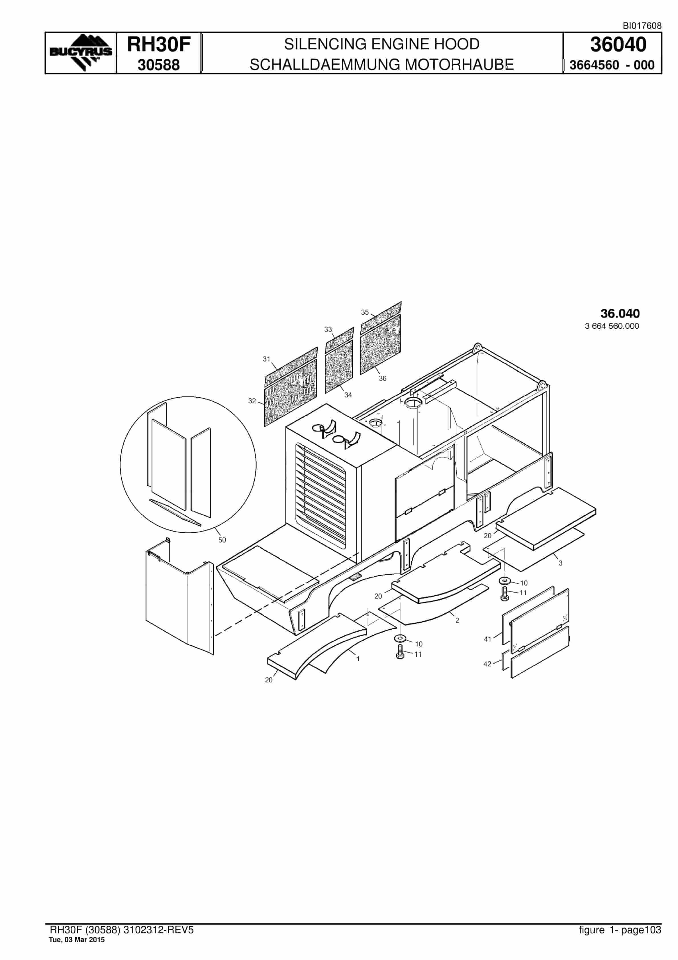 Caterpillar RH30F Hydraulic Shovel Spare Parts Manual BI017608-3