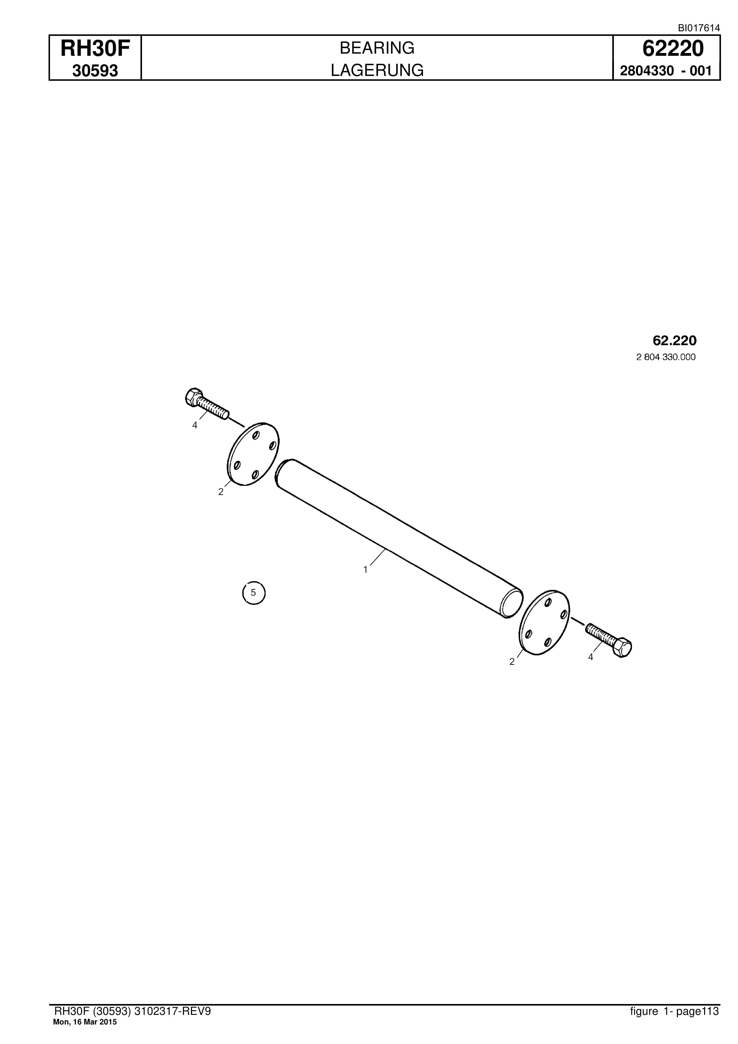 Caterpillar RH30F Hydraulic Shovel Spare Parts Manual BI017614-4