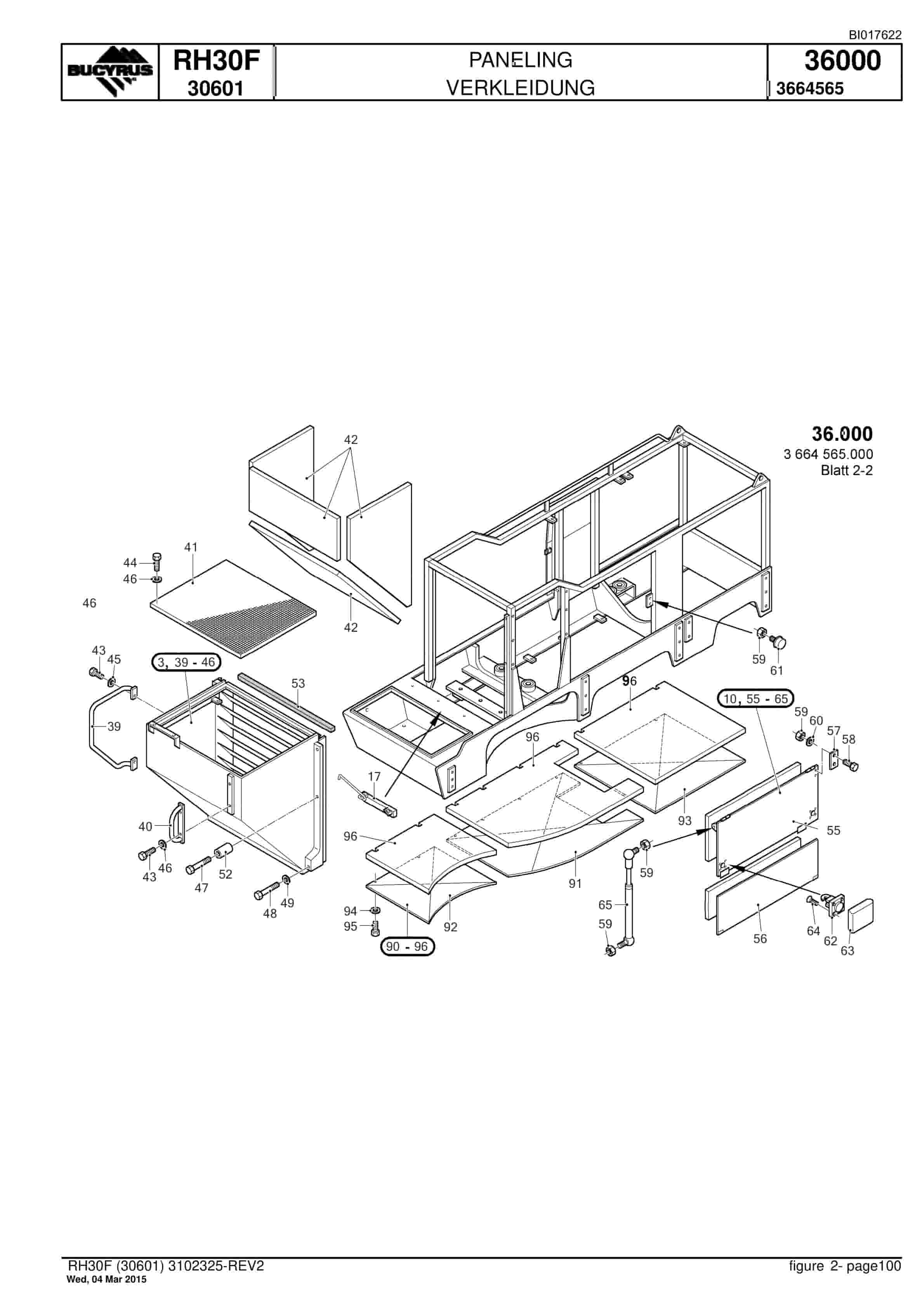 Caterpillar RH30F Hydraulic Shovel Spare Parts Manual BI017622-3