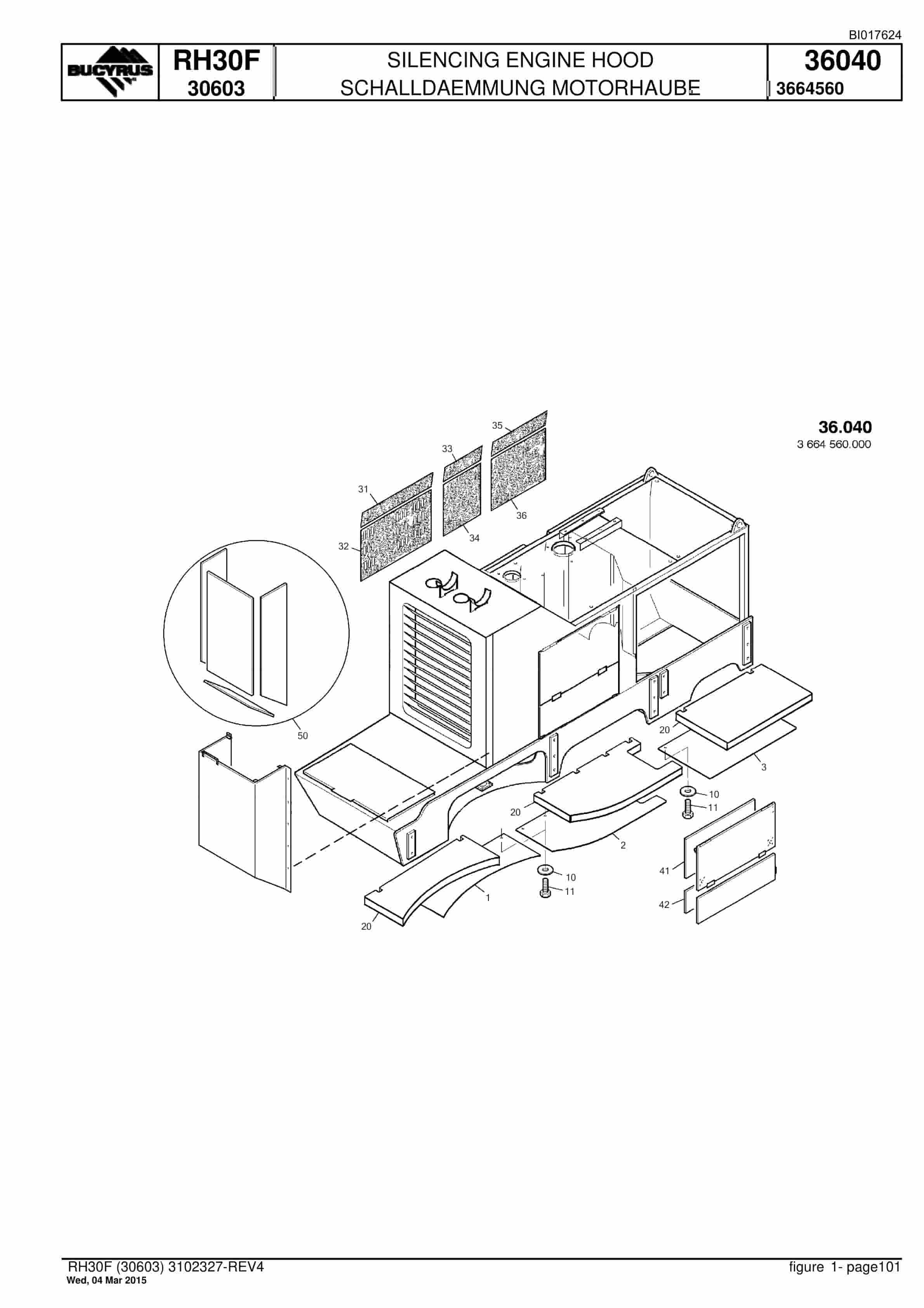 Caterpillar RH30F Hydraulic Shovel Spare Parts Manual BI017624-3