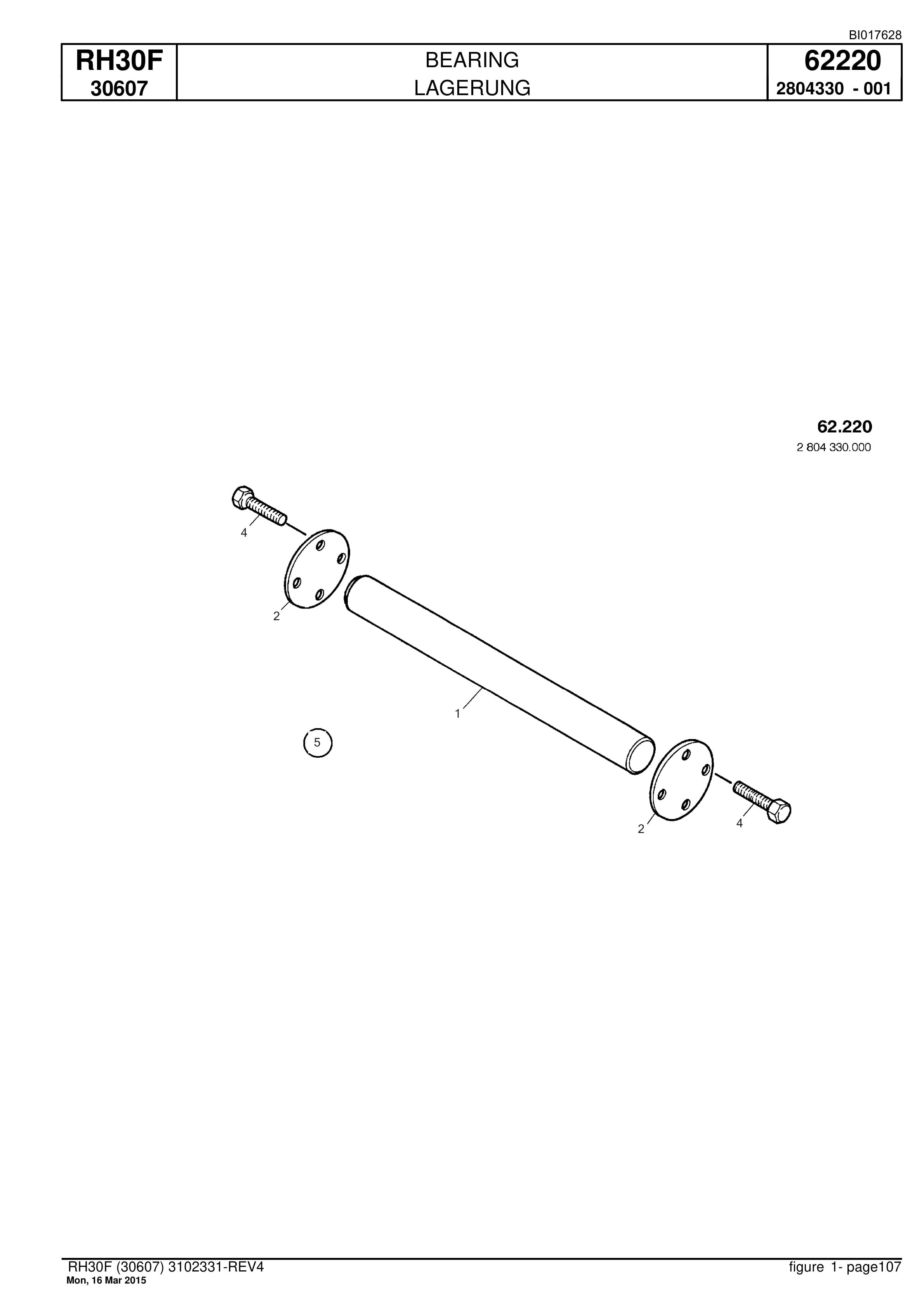 Caterpillar RH30F Hydraulic Shovel Spare Parts Manual BI017628-4