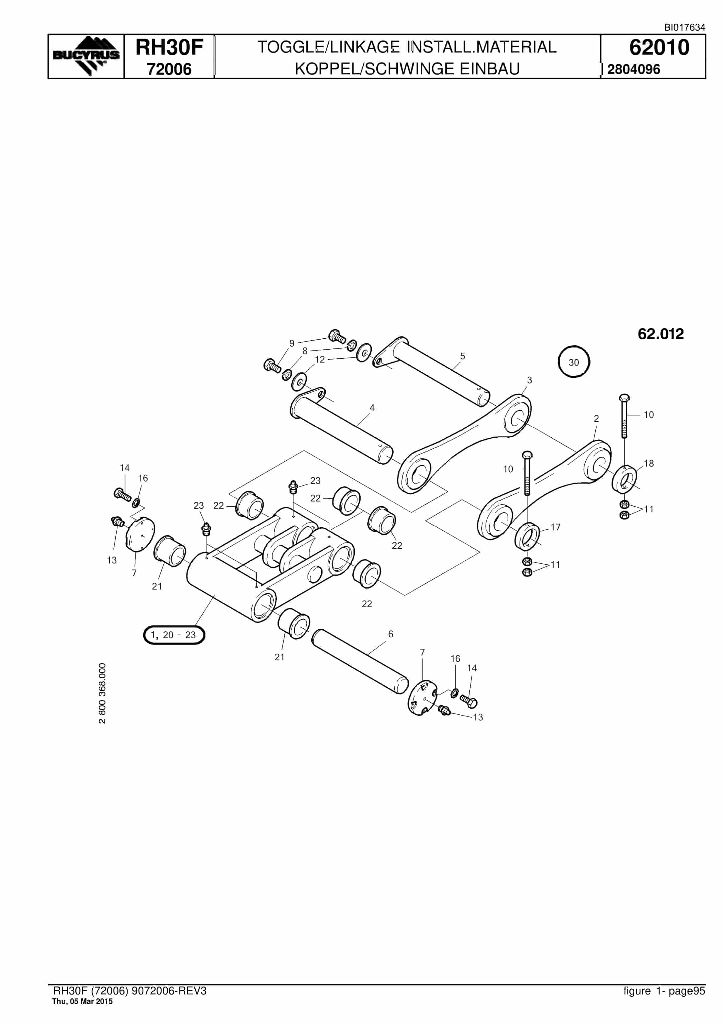 Caterpillar RH30F Hydraulic Shovel Spare Parts Manual BI017634-4