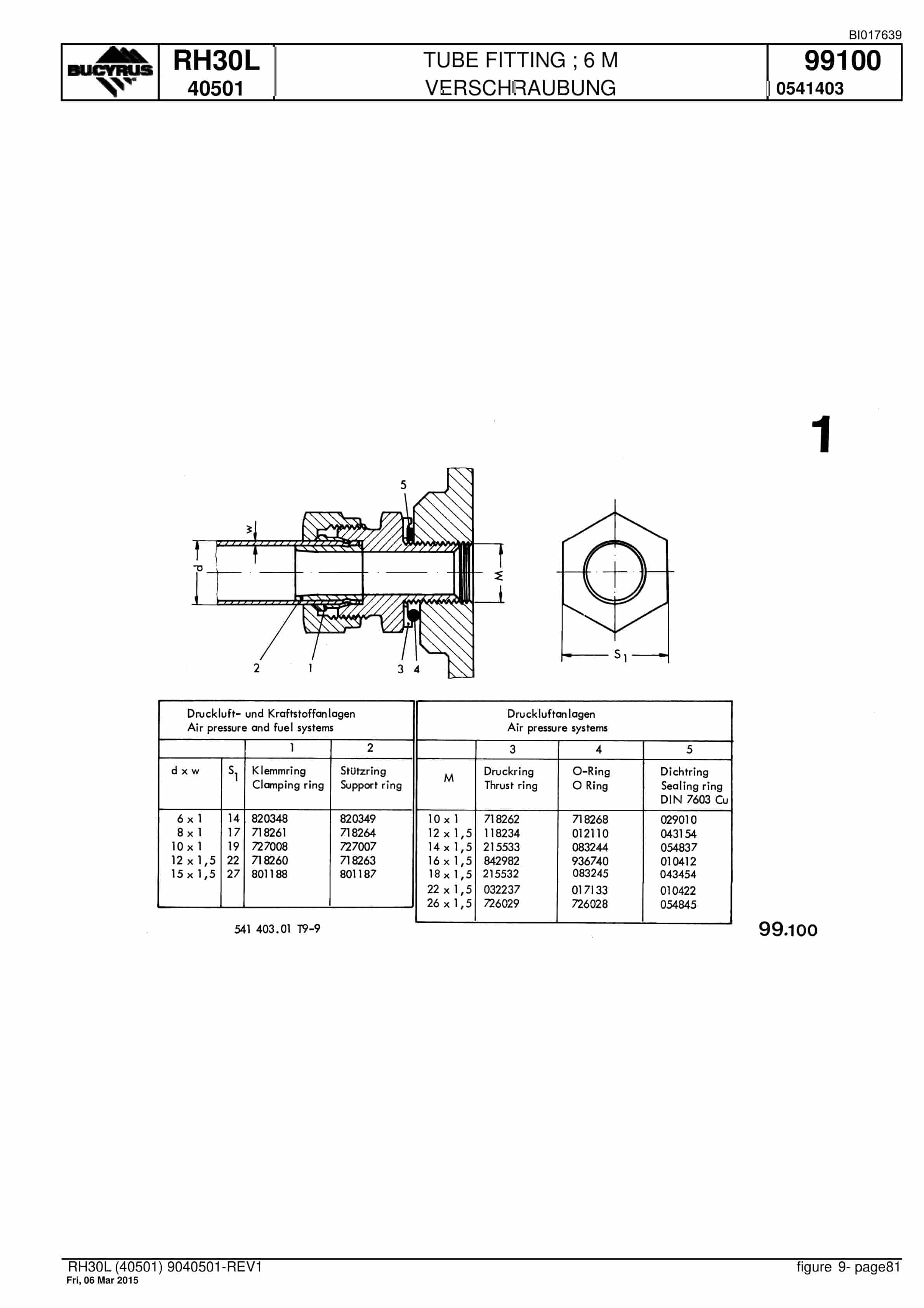 Caterpillar RH30L Hydraulic Shovel Spare Parts Manual BI017639-5