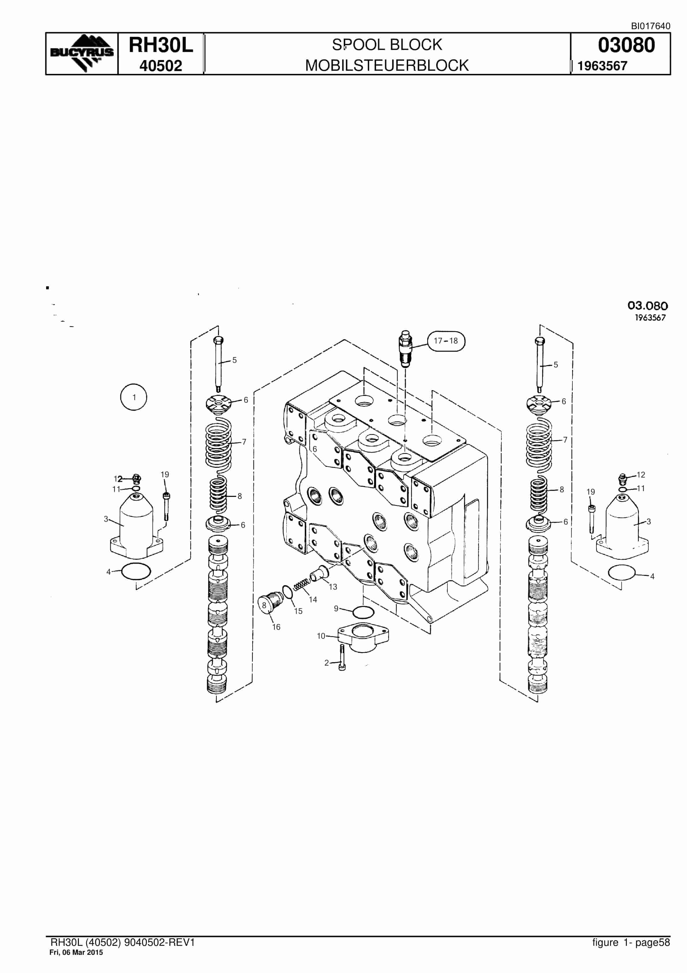 Caterpillar RH30L Hydraulic Shovel Spare Parts Manual BI017640-2