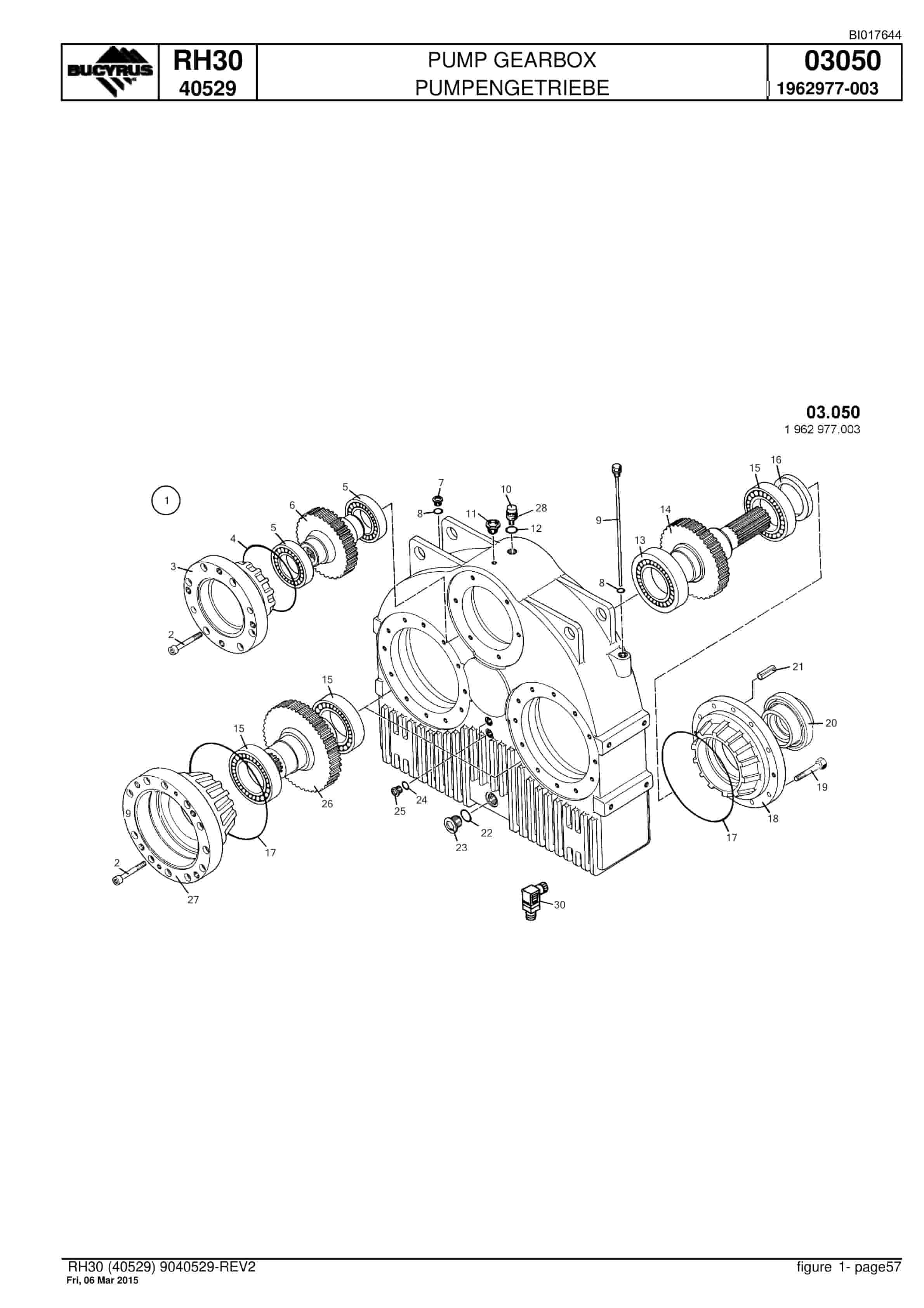 Caterpillar RH30L Hydraulic Shovel Spare Parts Manual BI017644-2