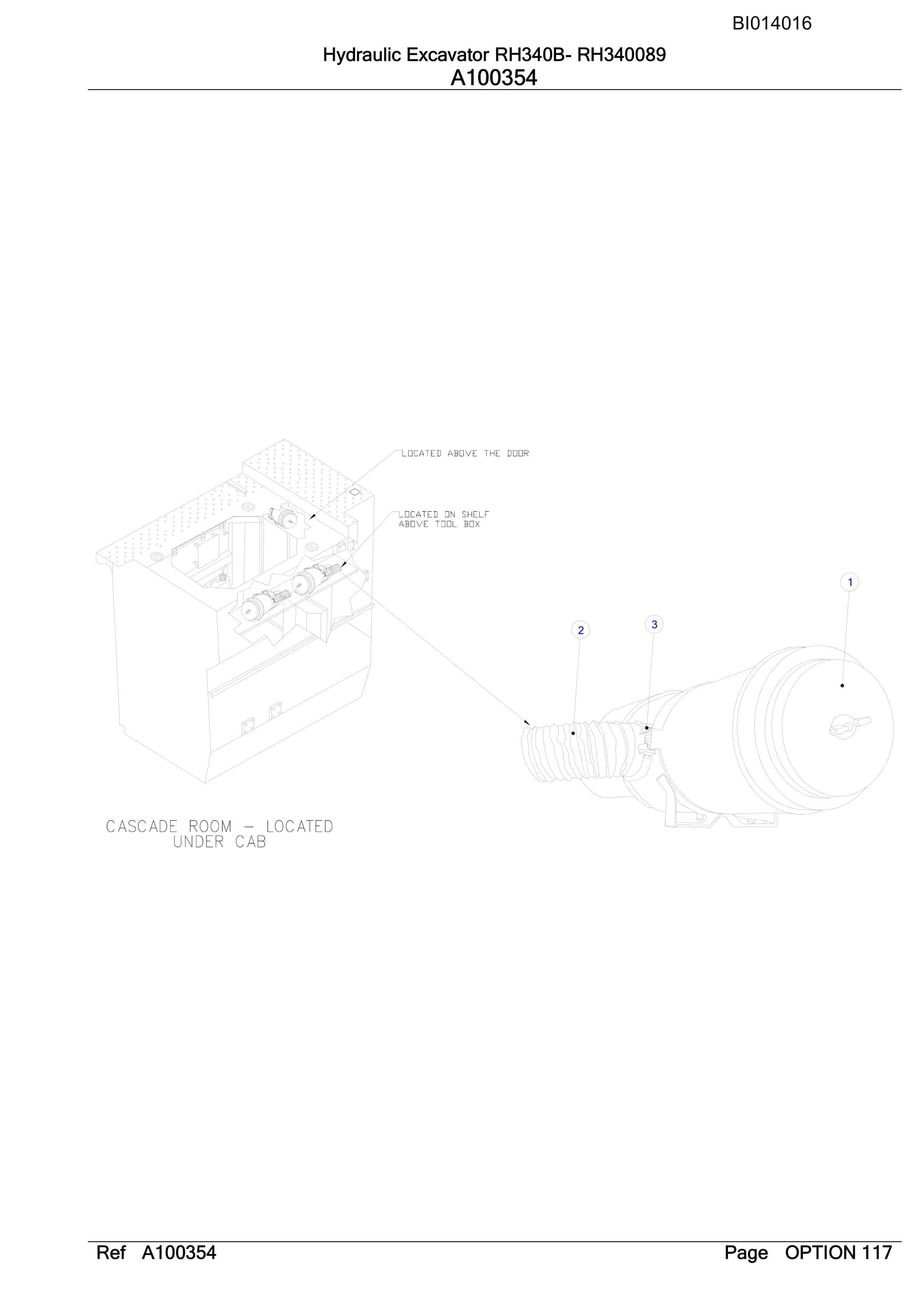 Caterpillar RH340B Hydraulic Excavator Parts Manual BI014016-3