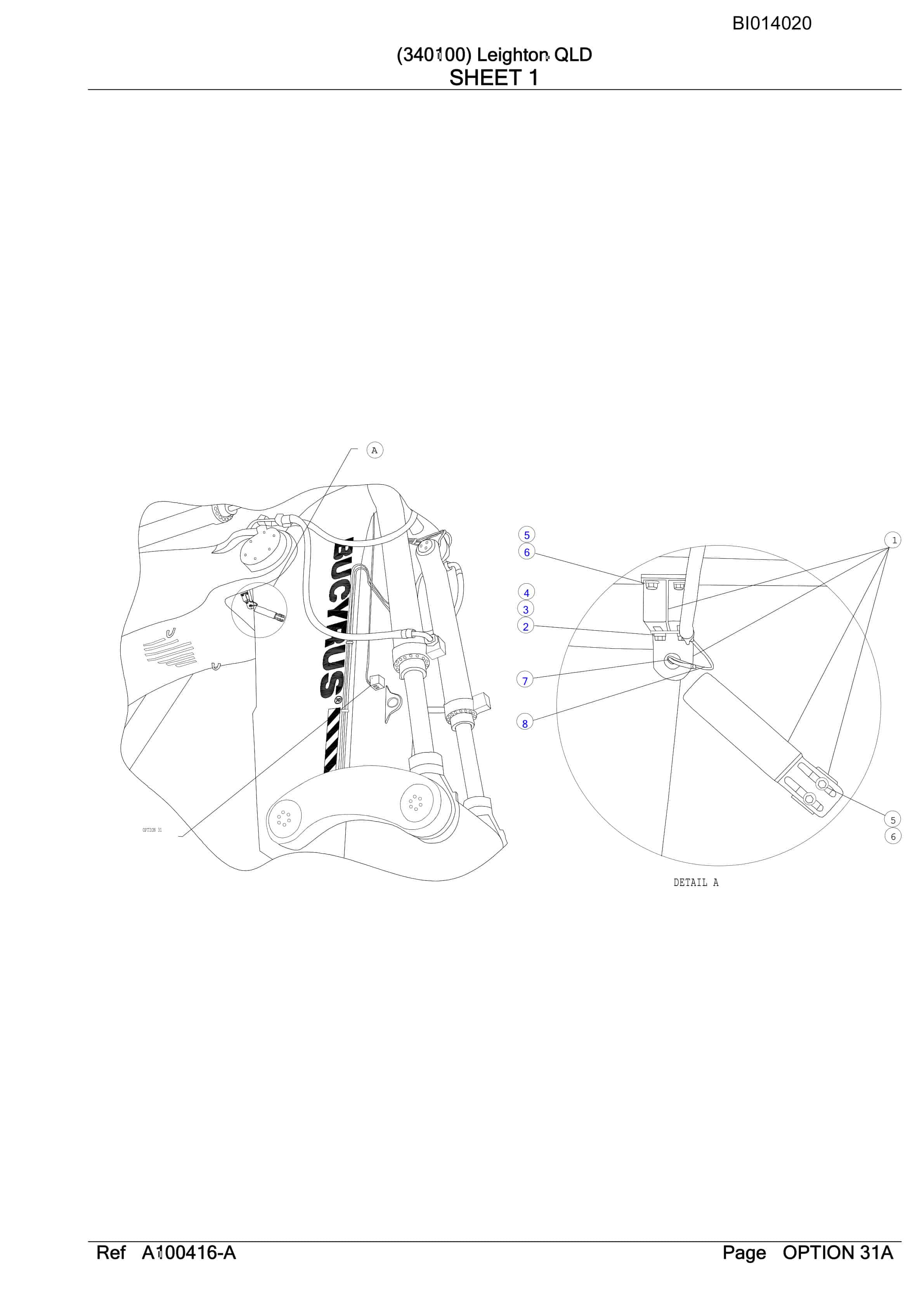 Caterpillar RH340B Hydraulic Excavator Parts Manual BI014020-2