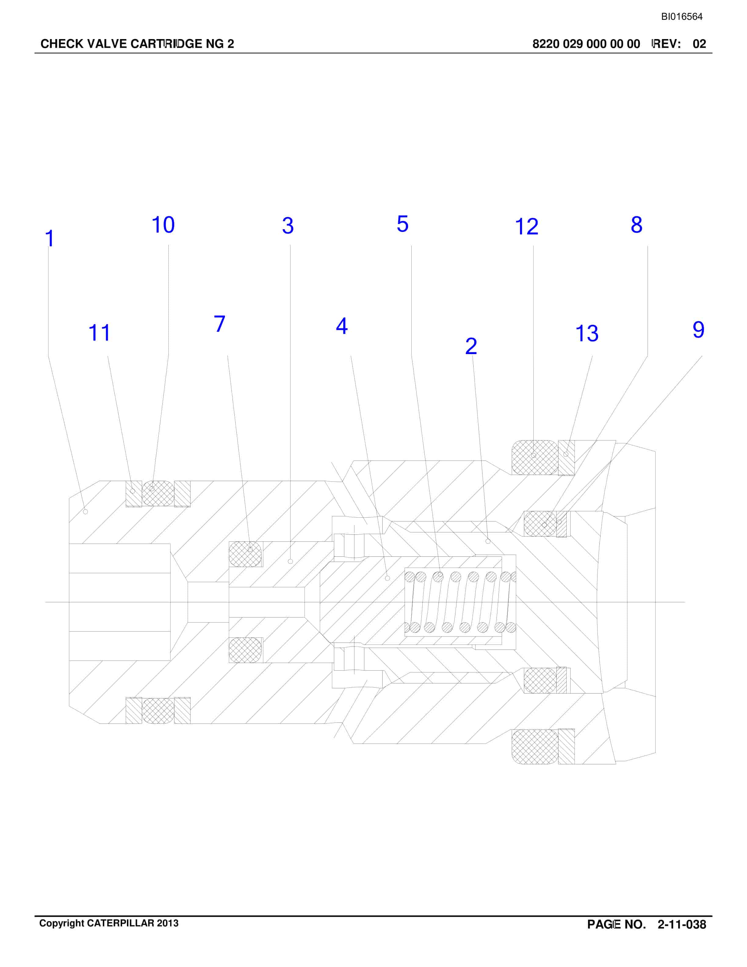 Caterpillar Roof Supports Parts Manual BI016564-4