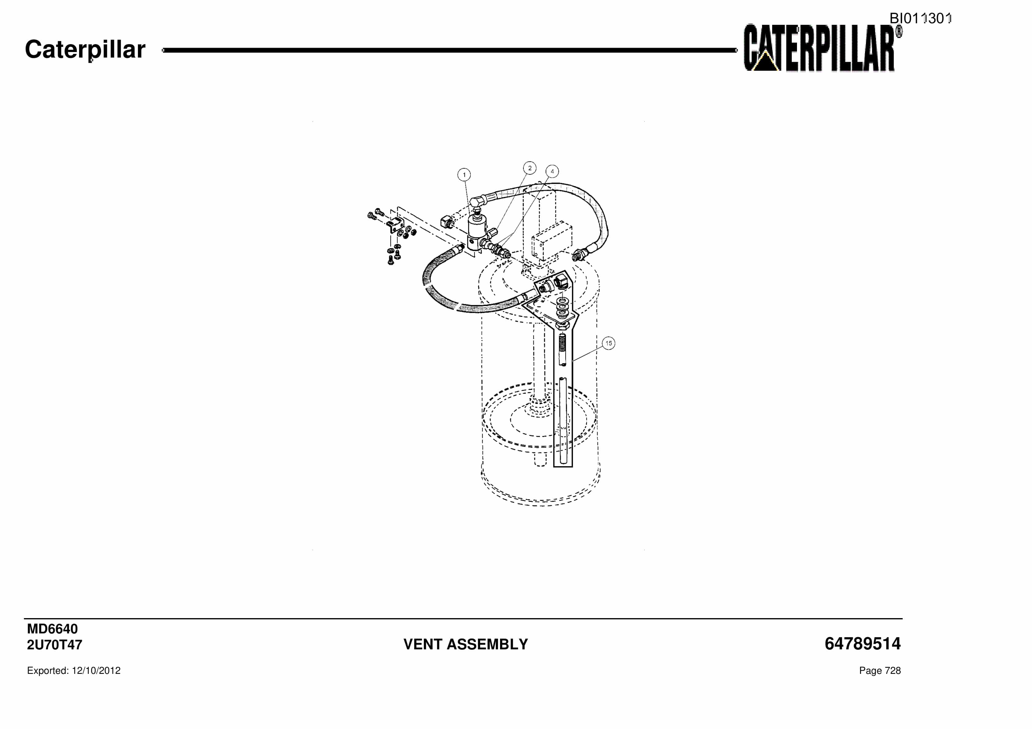 Caterpillar Rotary Drill Parts Manual BI011301-3