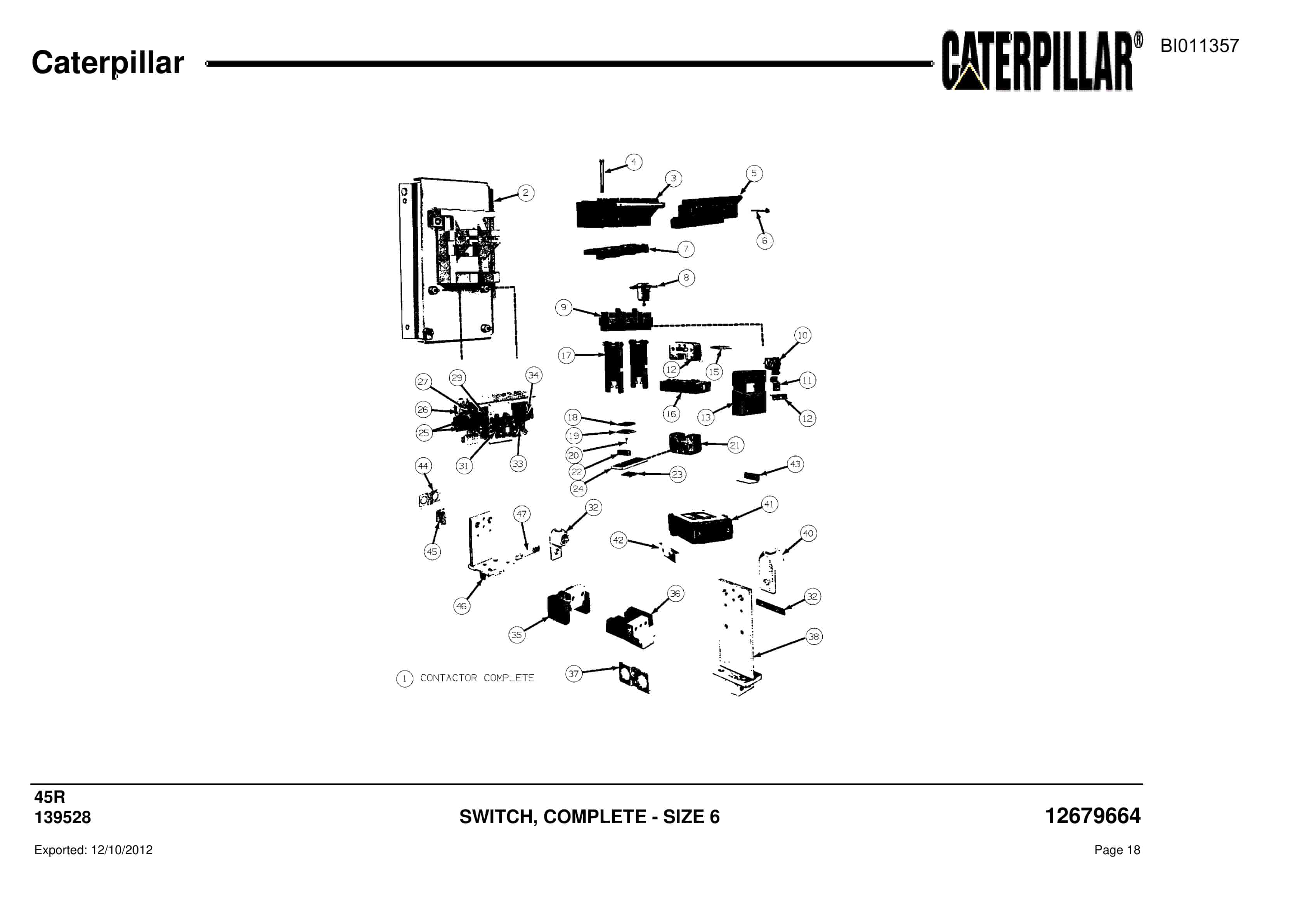 Caterpillar Rotary Drill Parts Manual BI011357-2