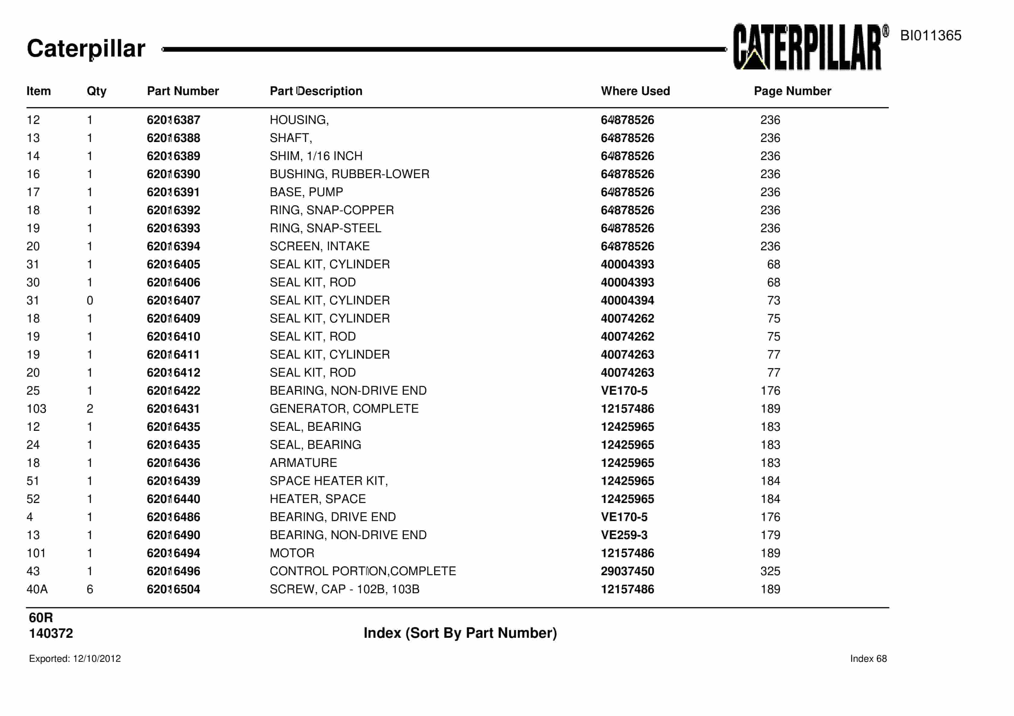 Caterpillar Rotary Drill Parts Manual BI011365-4
