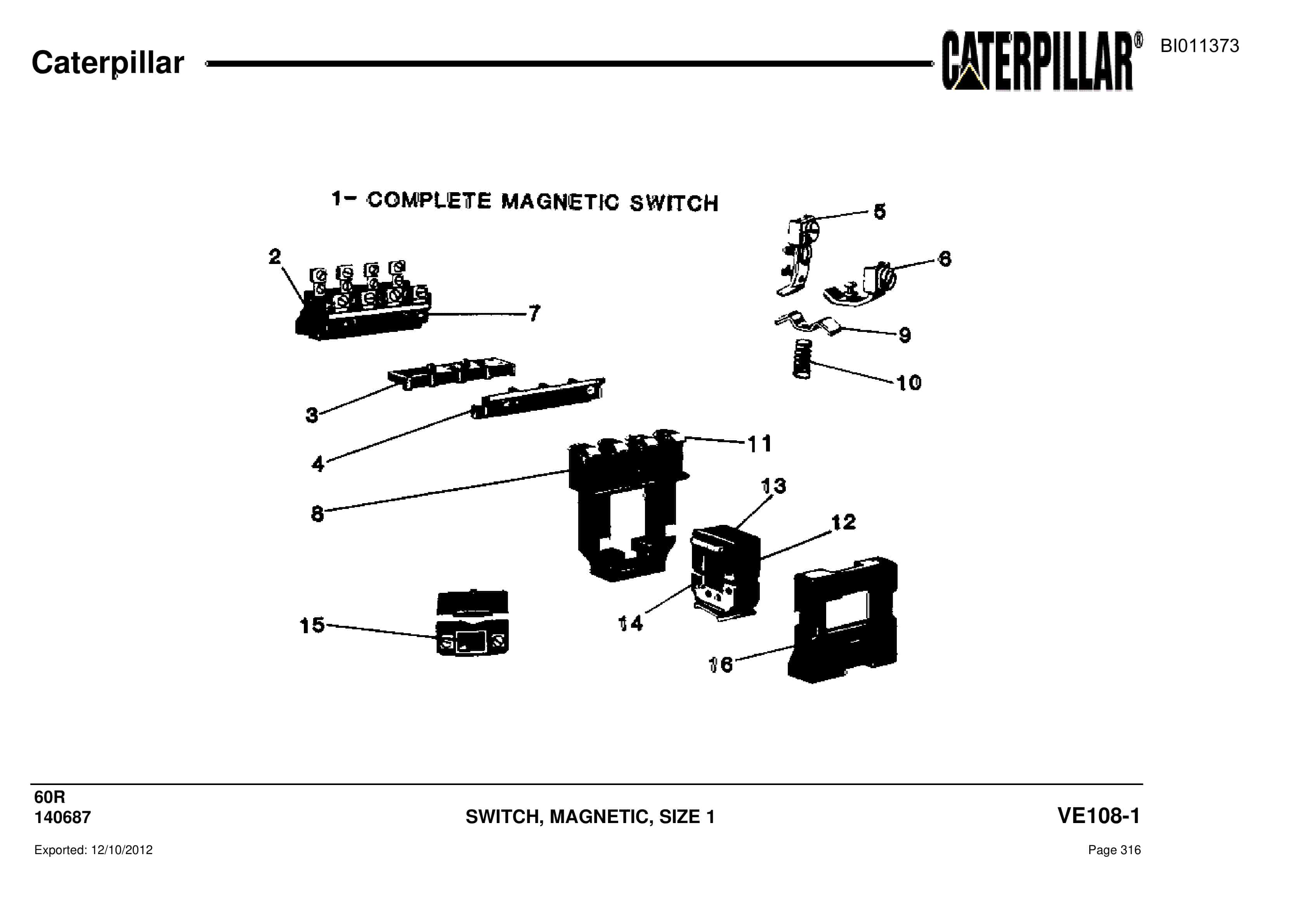 Caterpillar Rotary Drill Parts Manual BI011373-2
