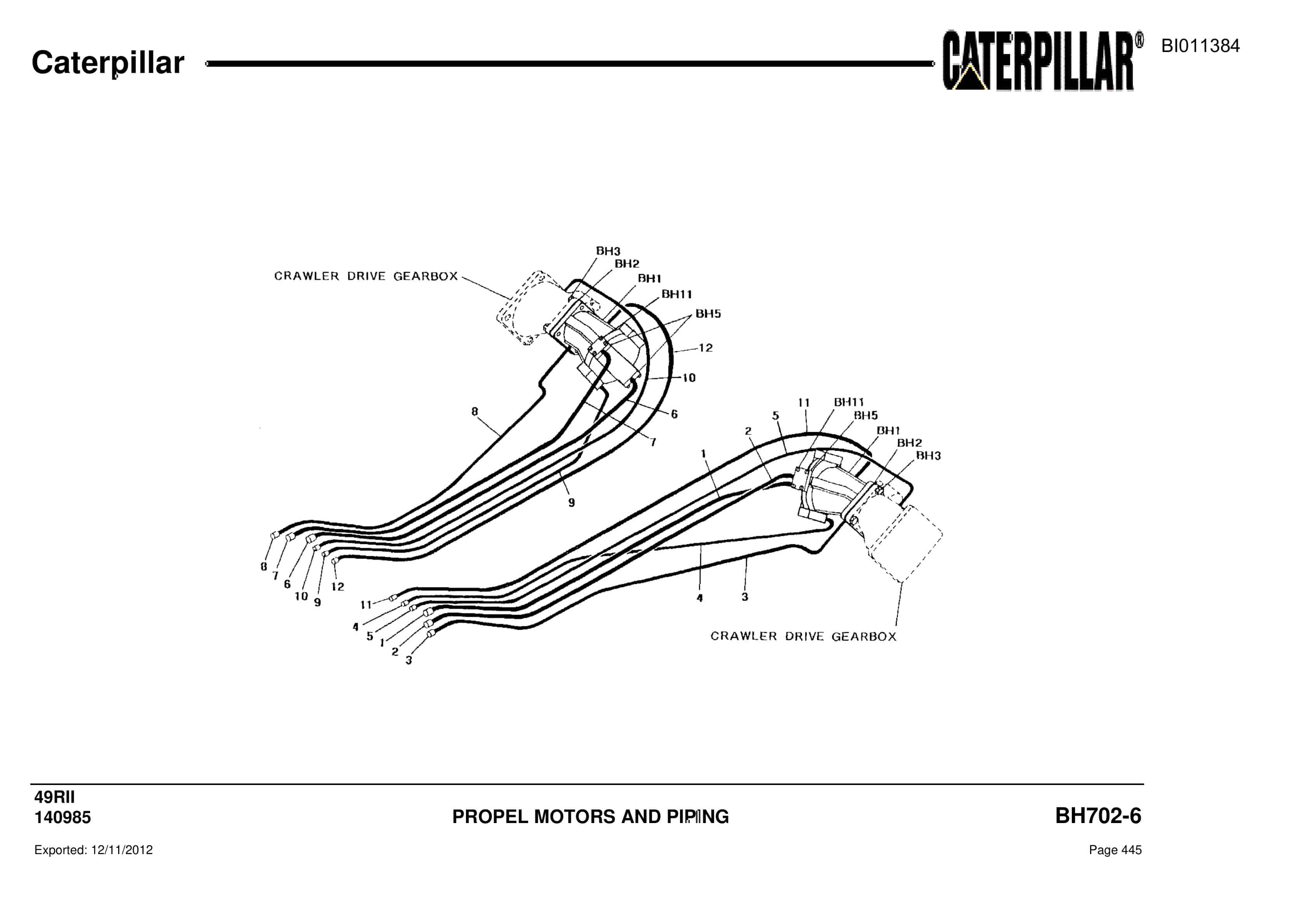 Caterpillar Rotary Drill Parts Manual BI011384-2