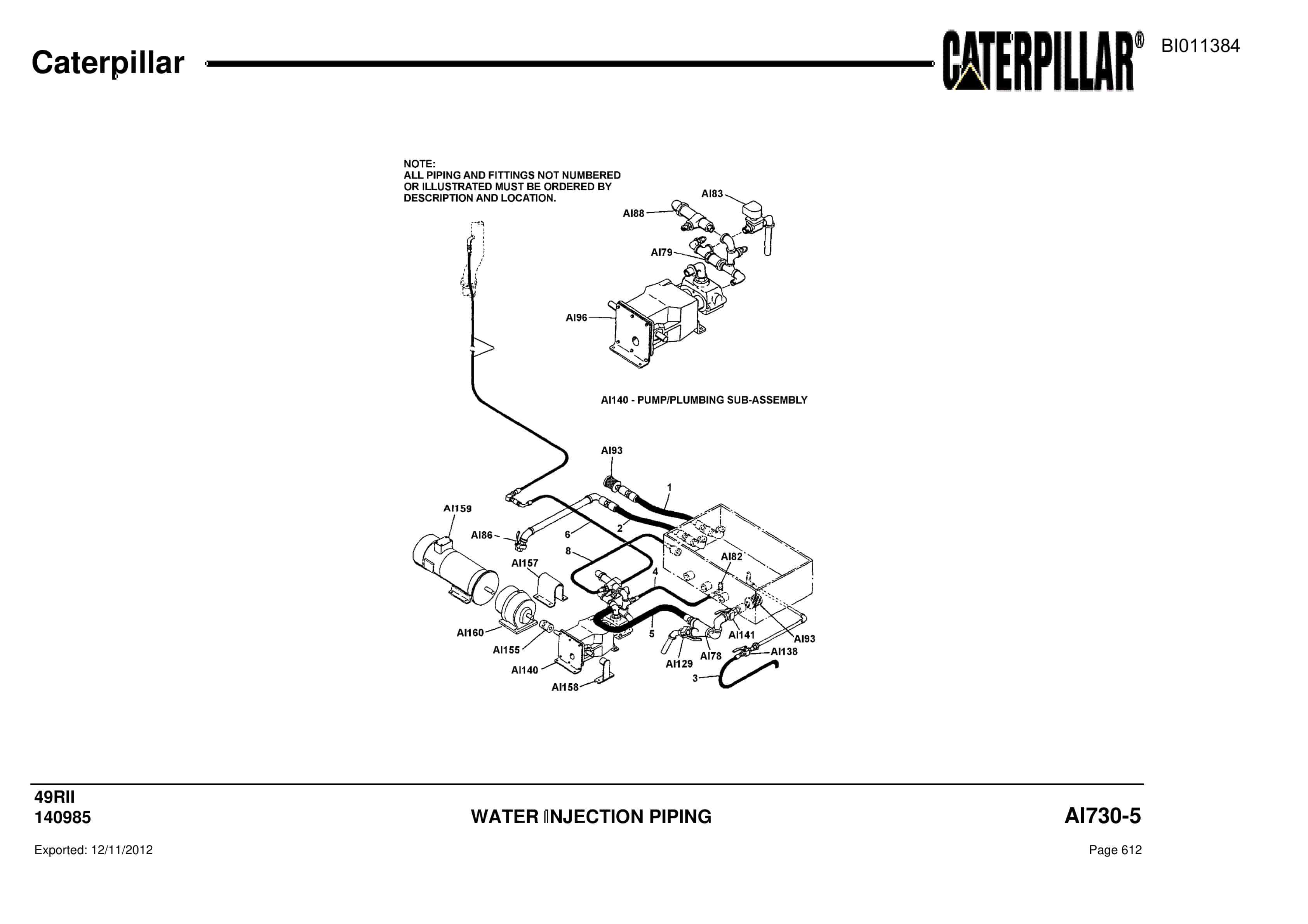 Caterpillar Rotary Drill Parts Manual BI011384-3