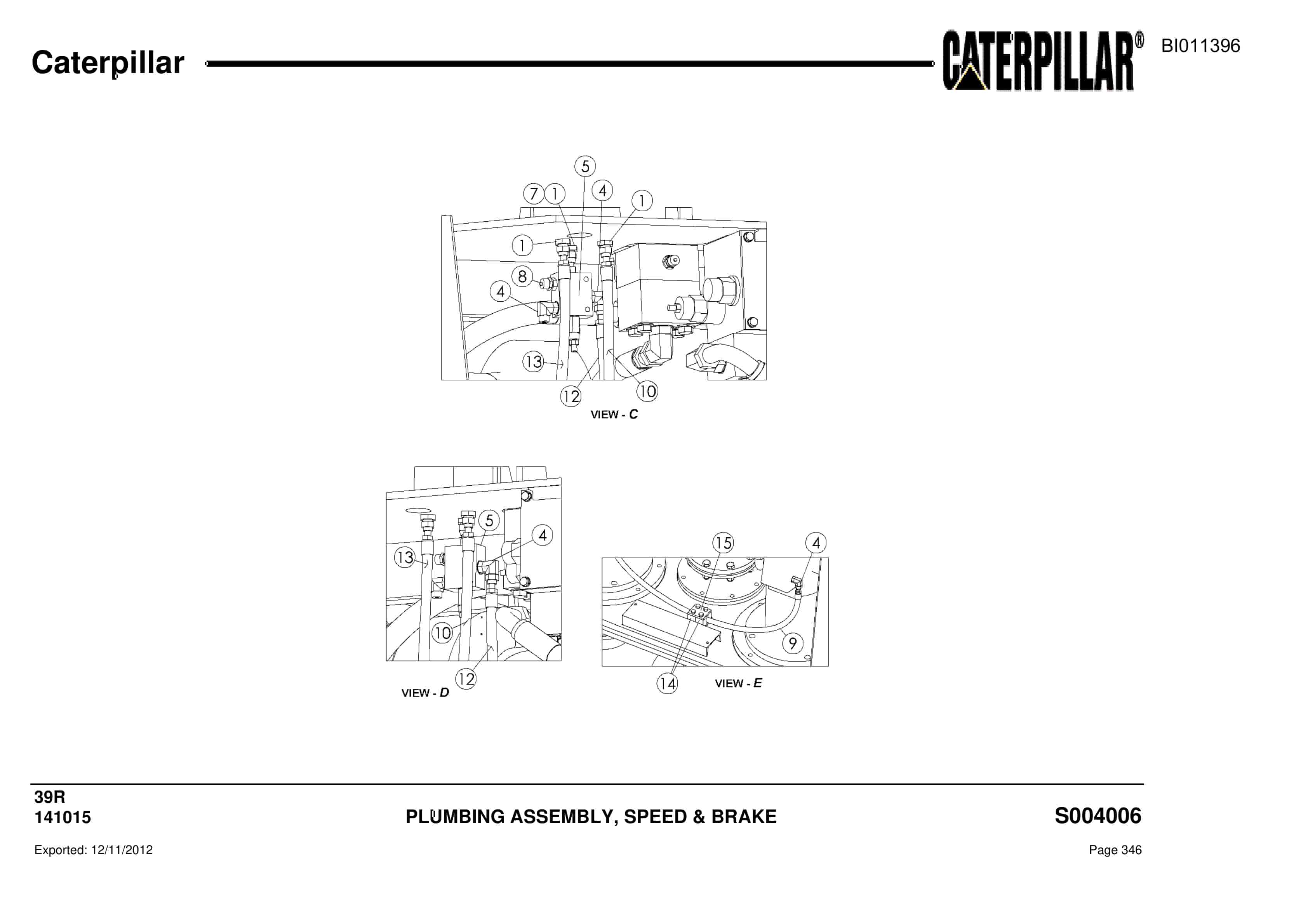 Caterpillar Rotary Drill Parts Manual BI011396-2